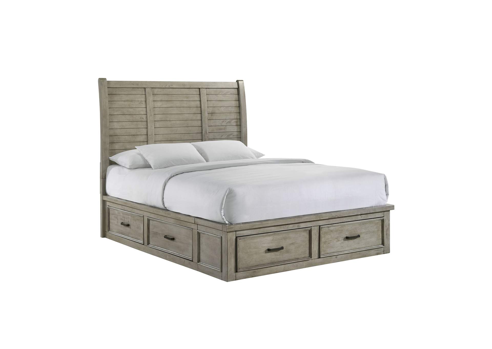 Sullivan Queen Storage 3 Piece Bedroom Set In Drift Grey,Elements