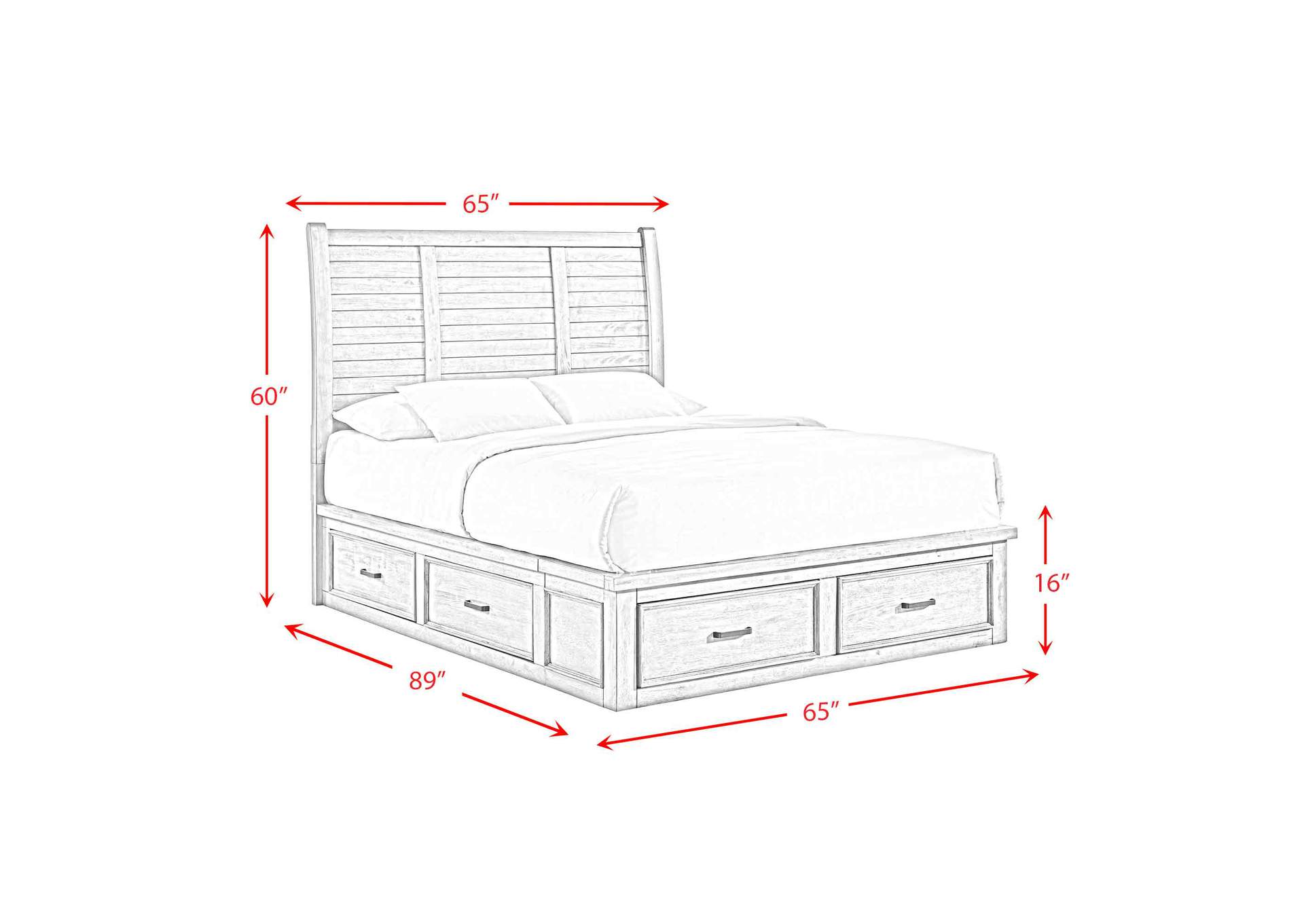 Sullivan Queen 6 - Drawer Platform Storage Bed,Elements