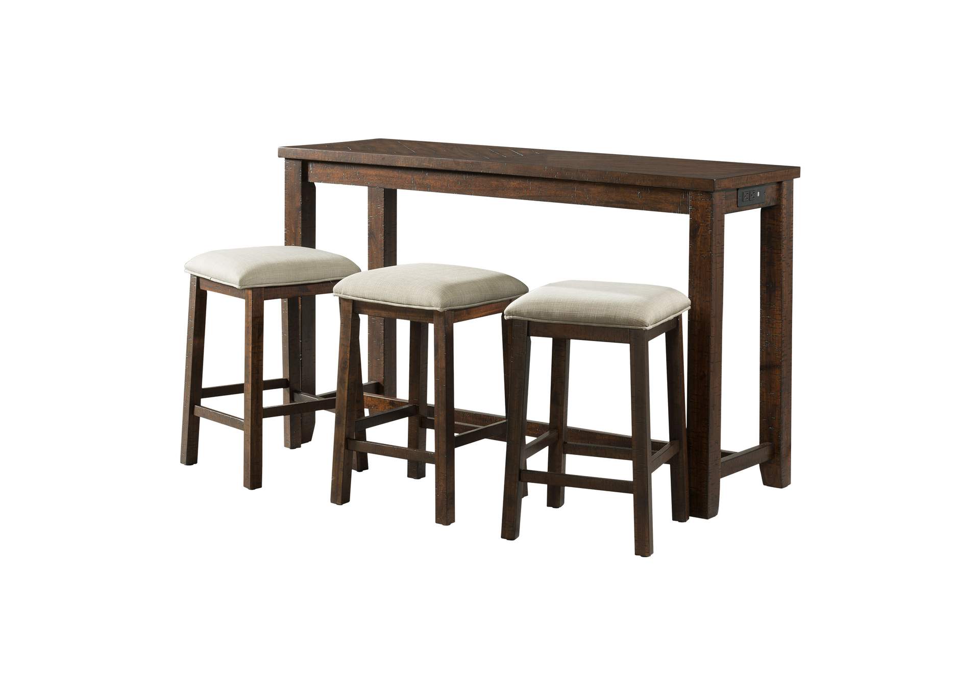 Jax Bar Table Single Pack Table Three Stools 3A,Elements