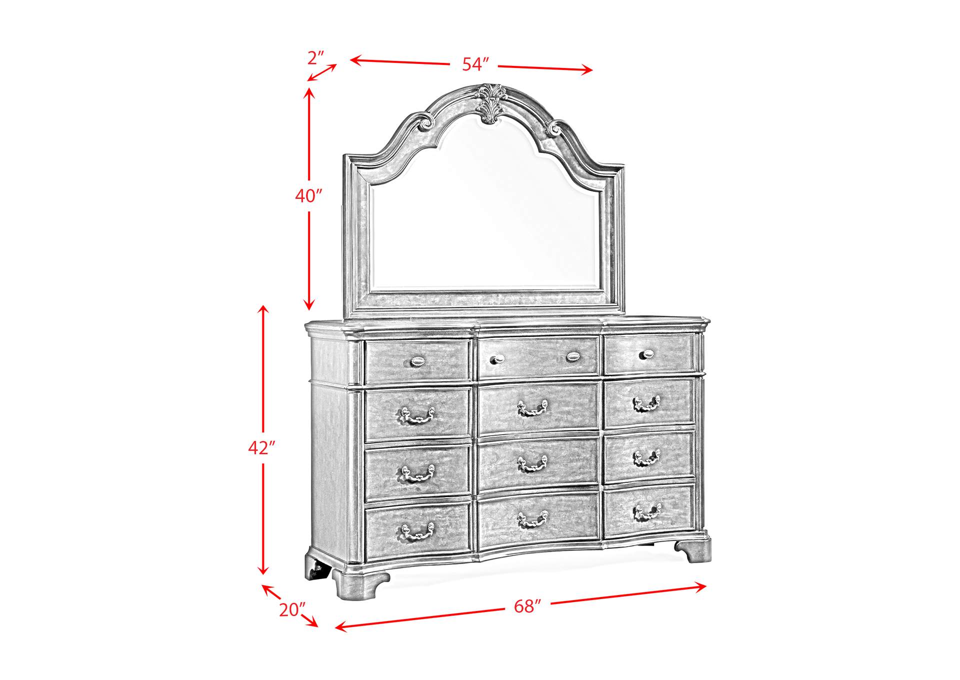 Tabasco King Storage 6 Piece Bedroom Set,Elements