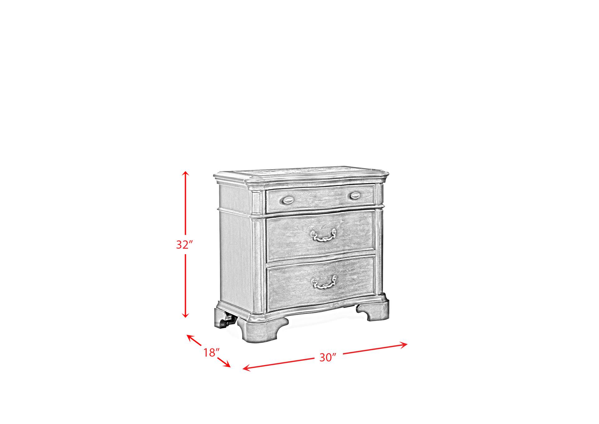 Tabasco King Storage 6 Piece Bedroom Set,Elements