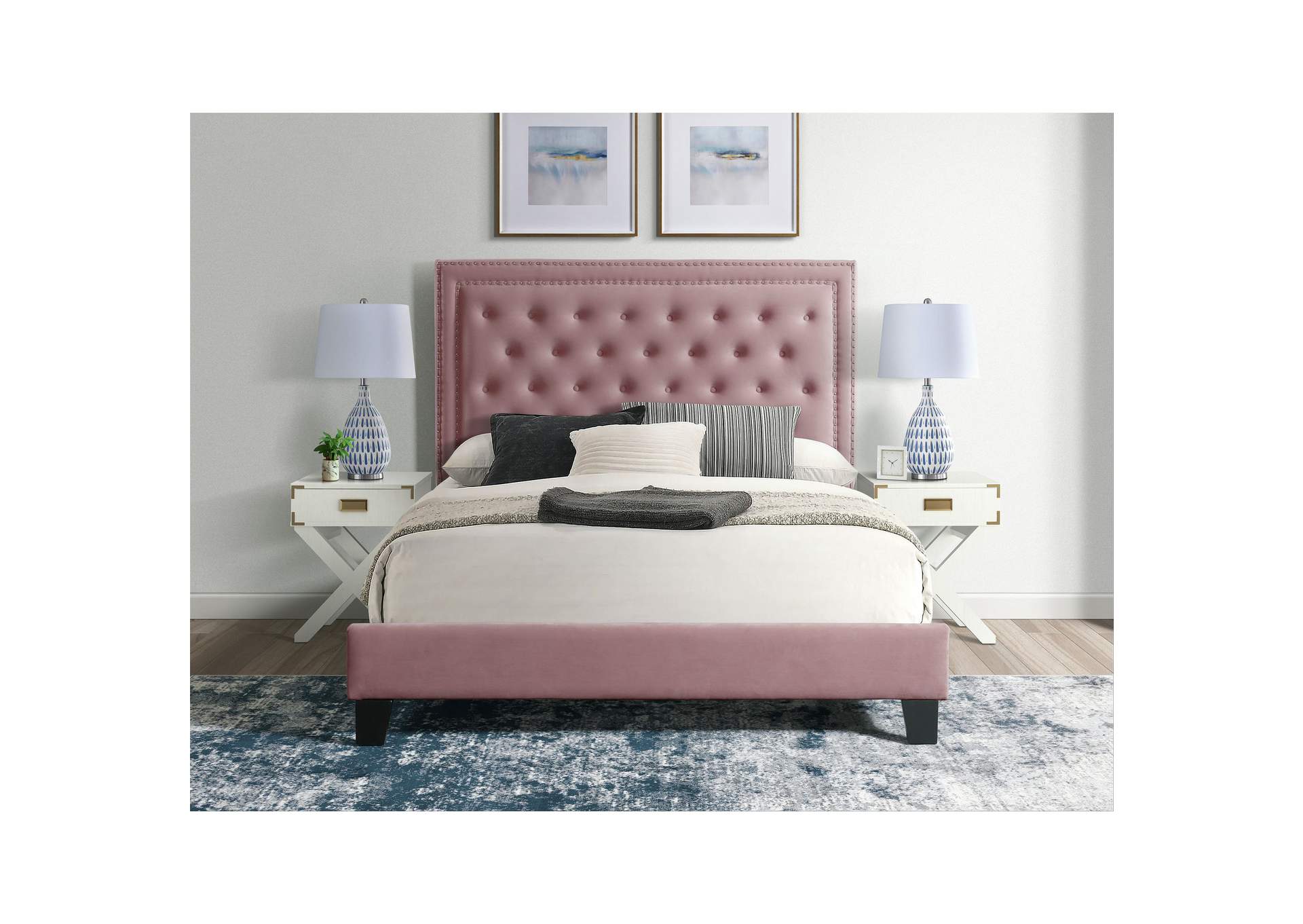 Tiffany Full Bed In Broadway Blush,Elements