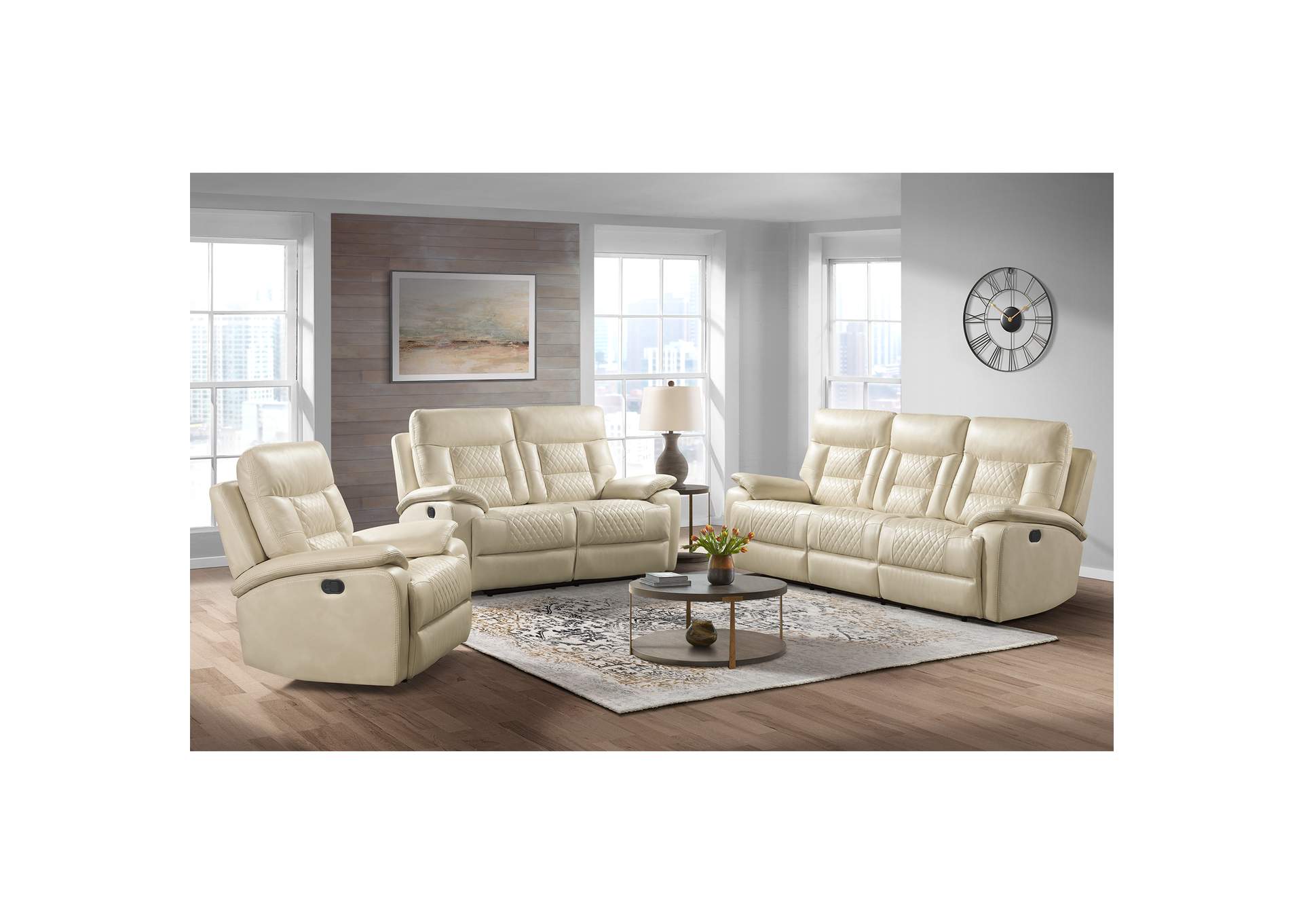 Trinidad Recliner In Pebble Cream,Elements