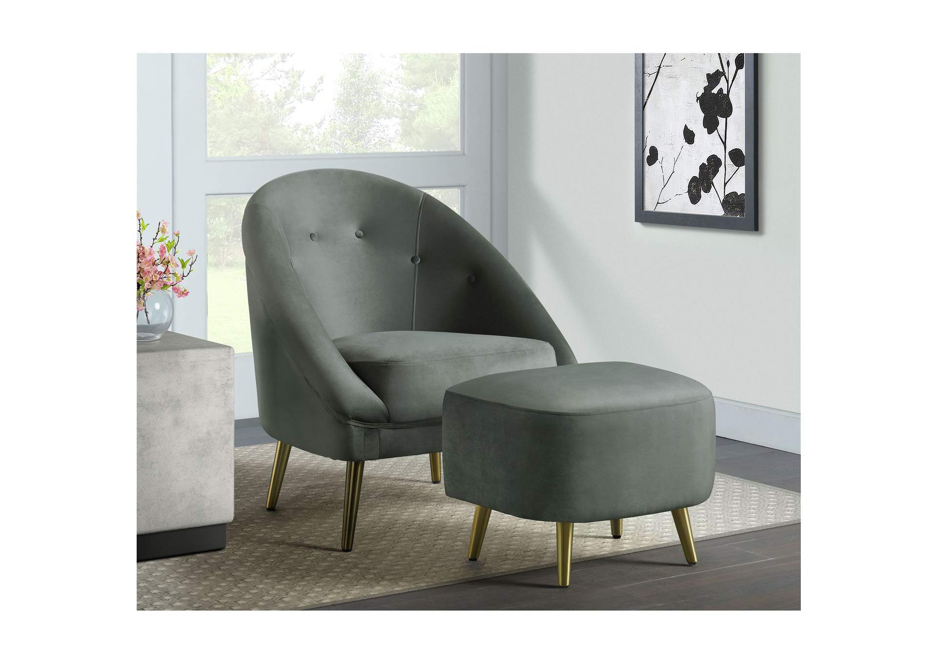 Trinity Ottoman In Broadway Metal,Elements