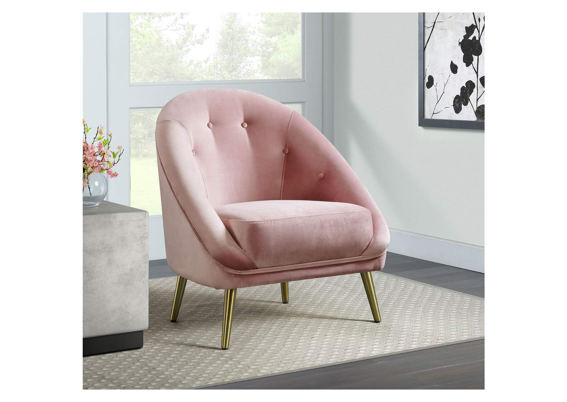 Trinity 16070 Chair With Gold Leg Broadway Blush,Elements