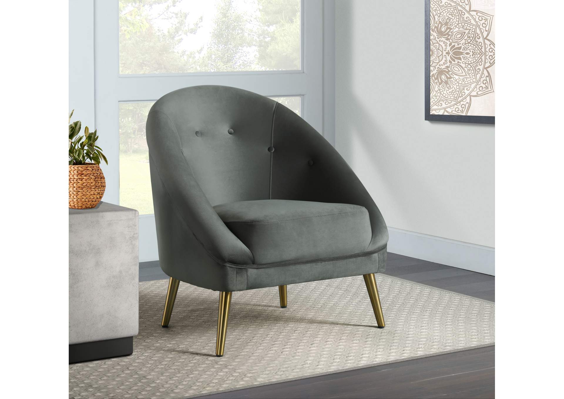 Trinity 16070 Chair With Gold Leg Broadway Metal,Elements