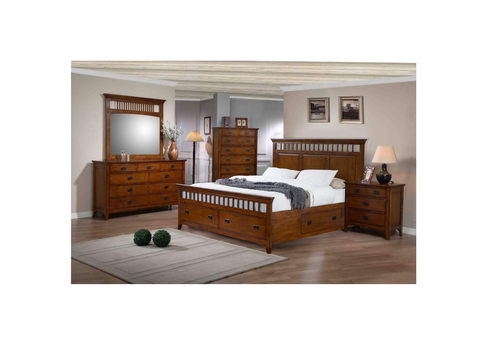 Trudy King Storage Bed,Elements