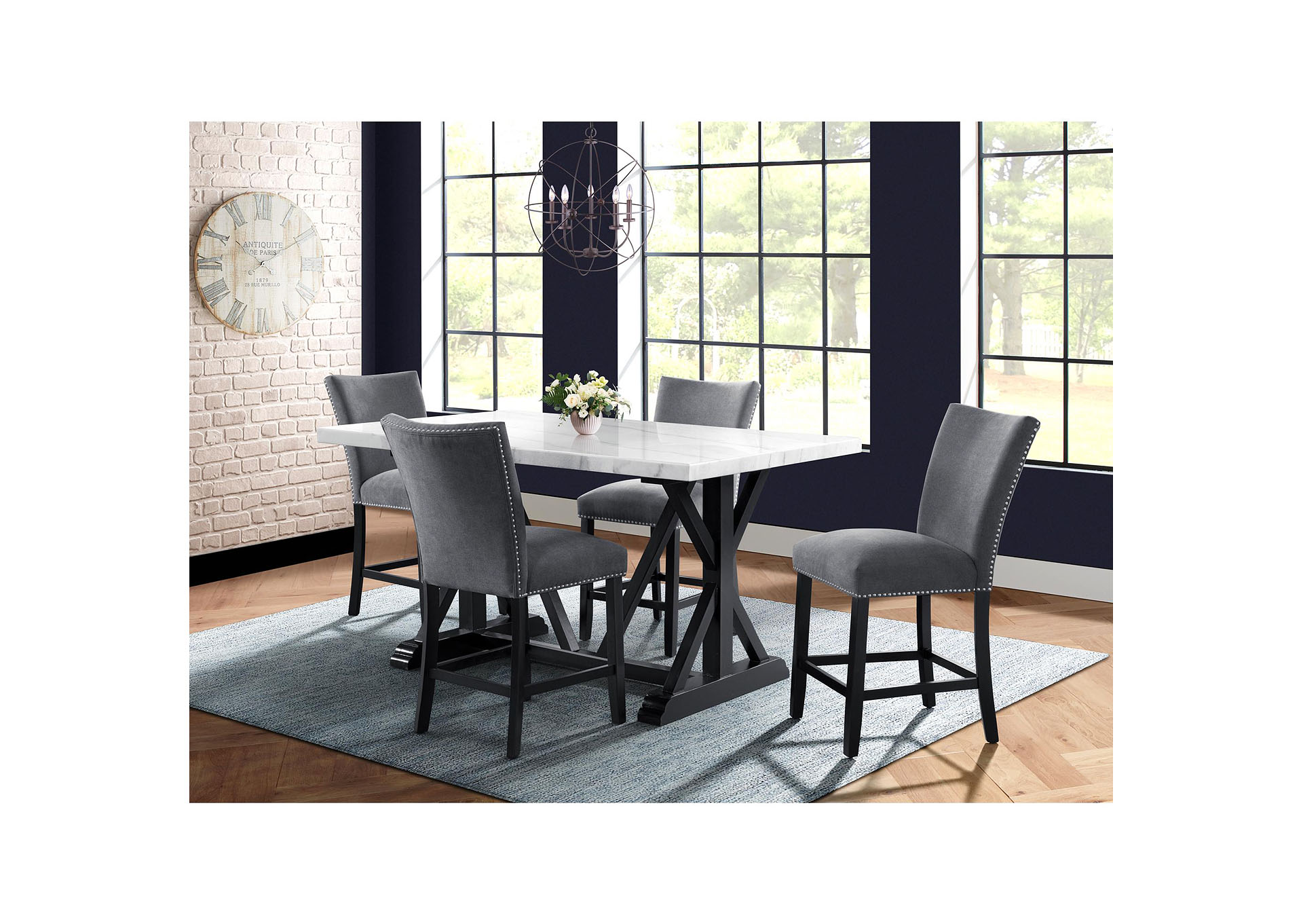 Tuscany 70 Marble Counter Height Dining Table,Elements