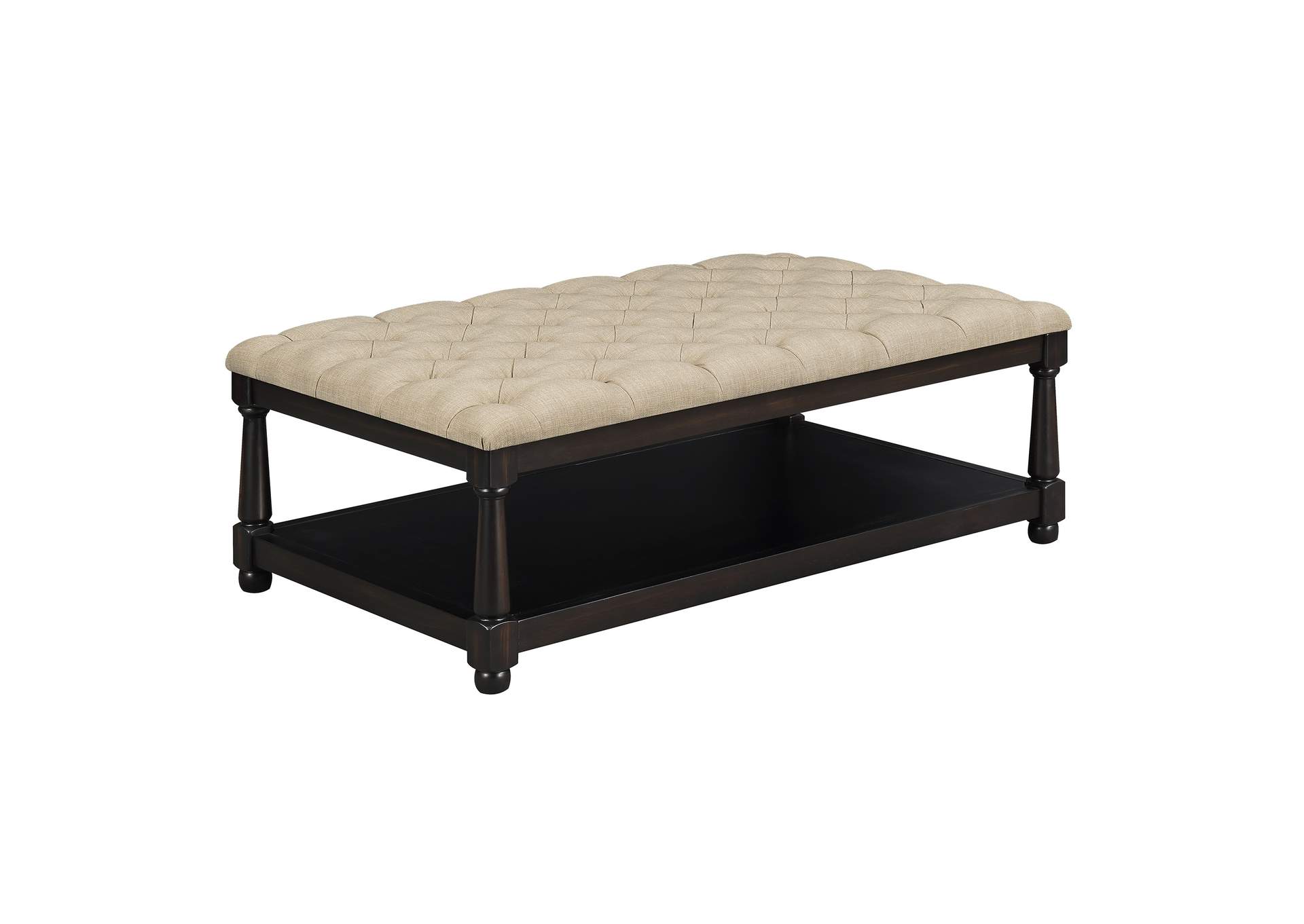 Beaumont Tufted Ottoman Table Kd Version Heirloom Natural,Elements