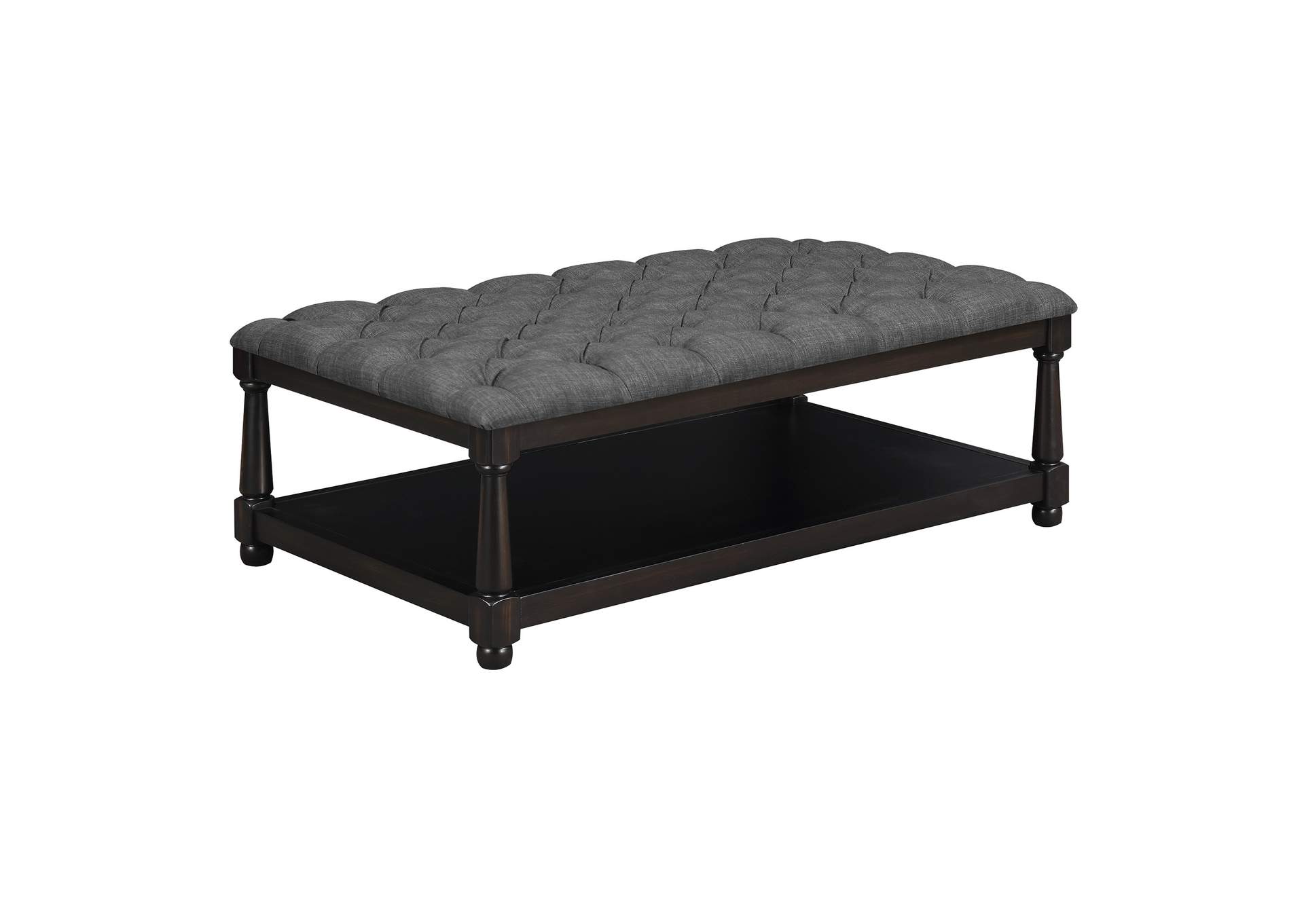 Beaumont Tufted Ottoman Table Kd Version Heirloom Charcoal,Elements