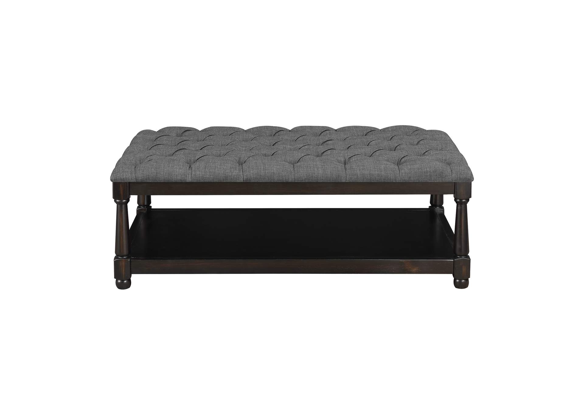 Beaumont Tufted Ottoman Table Kd Version Heirloom Charcoal,Elements