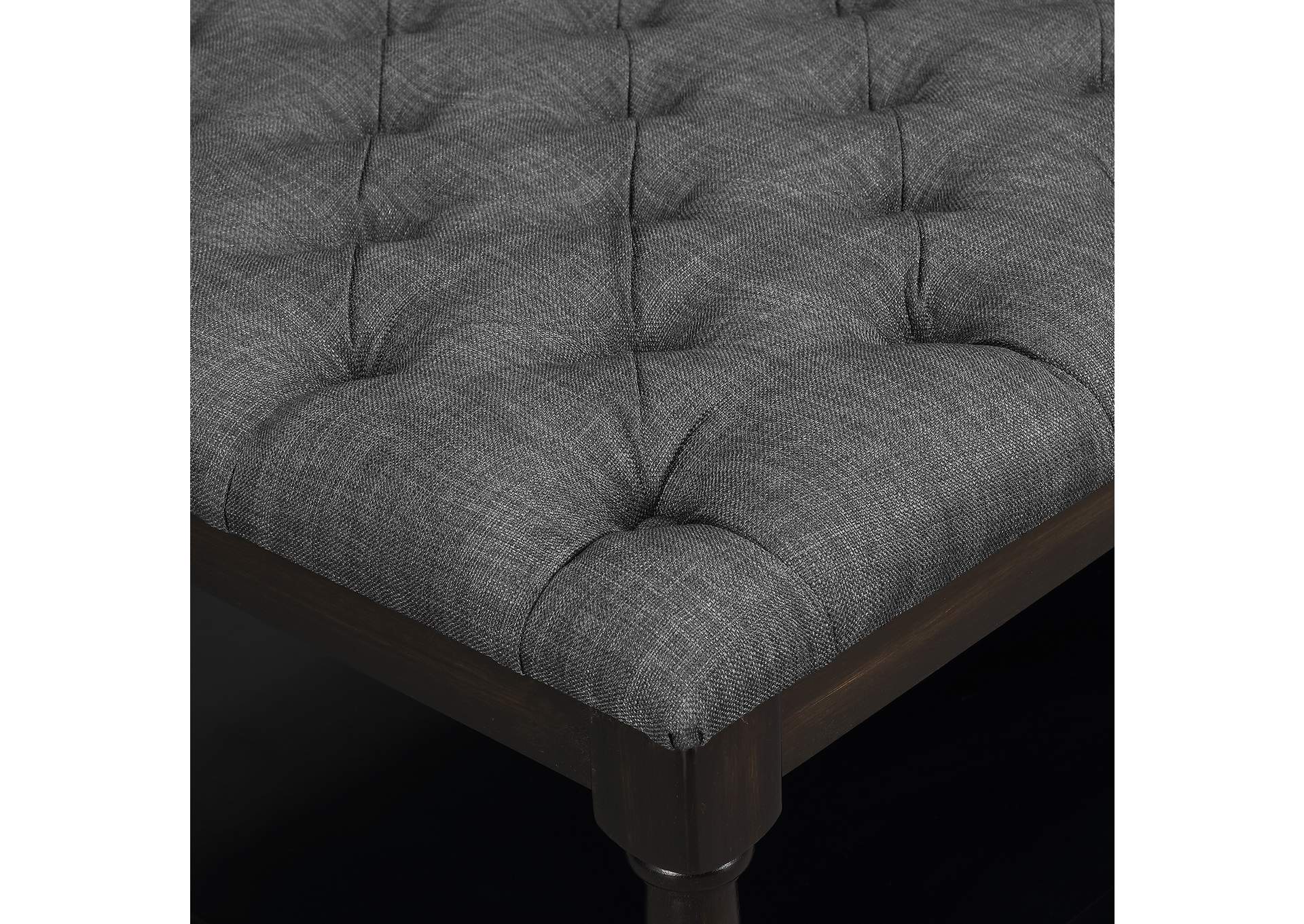 Beaumont Tufted Ottoman Table Kd Version Heirloom Charcoal,Elements