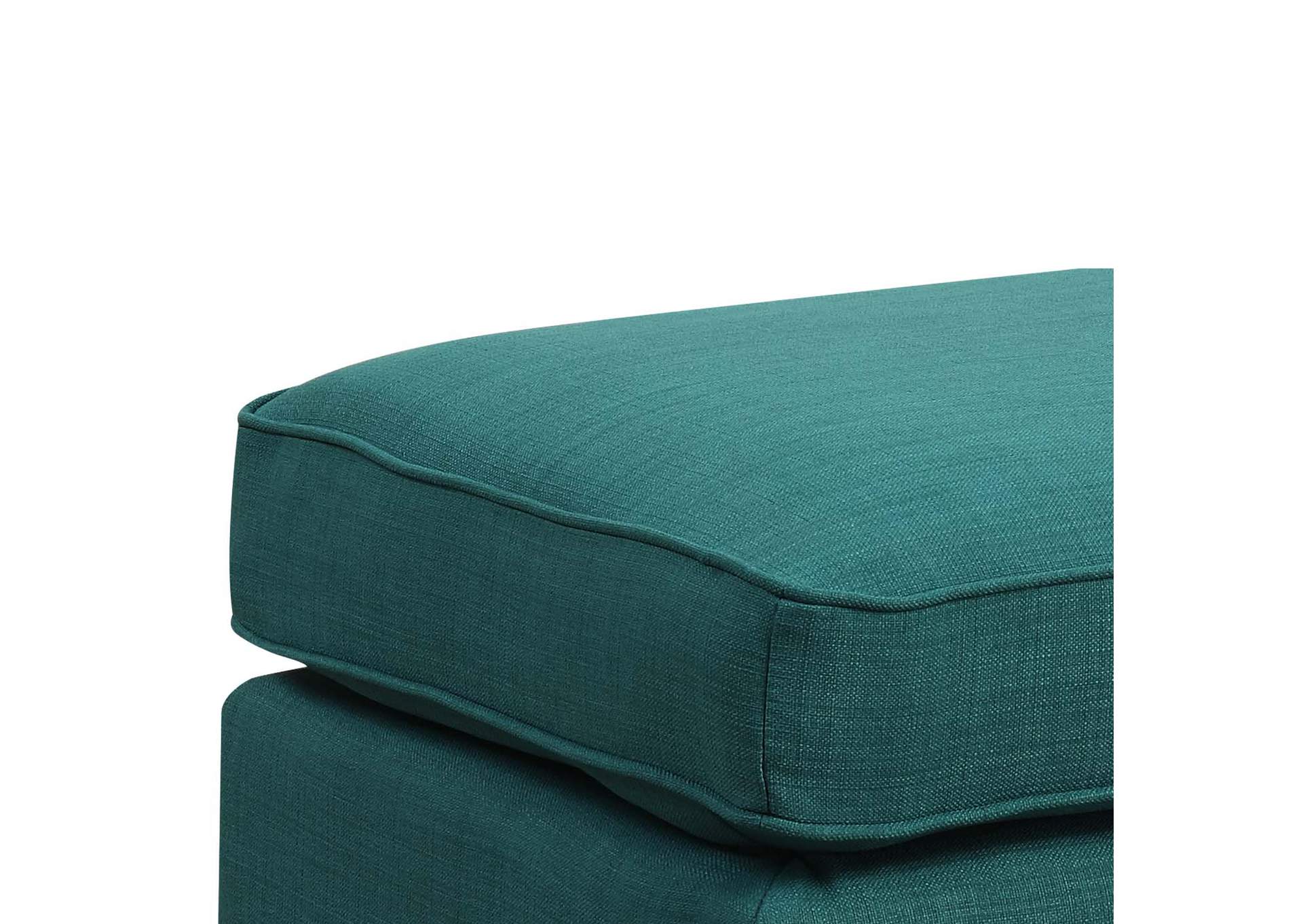 Erica 497 Ottoman With Chrome Nail Heirloome Teal,Elements