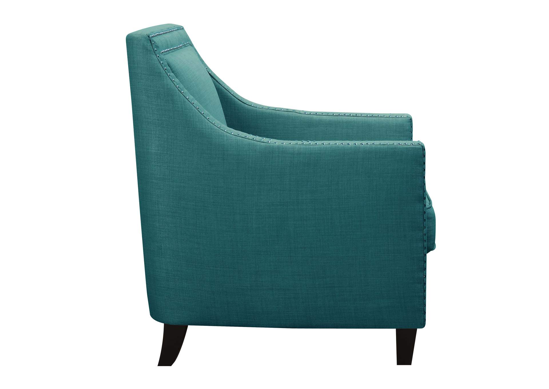 Erica 497 Chair With Chrome Nails Heirloom Aqua - Teal,Elements