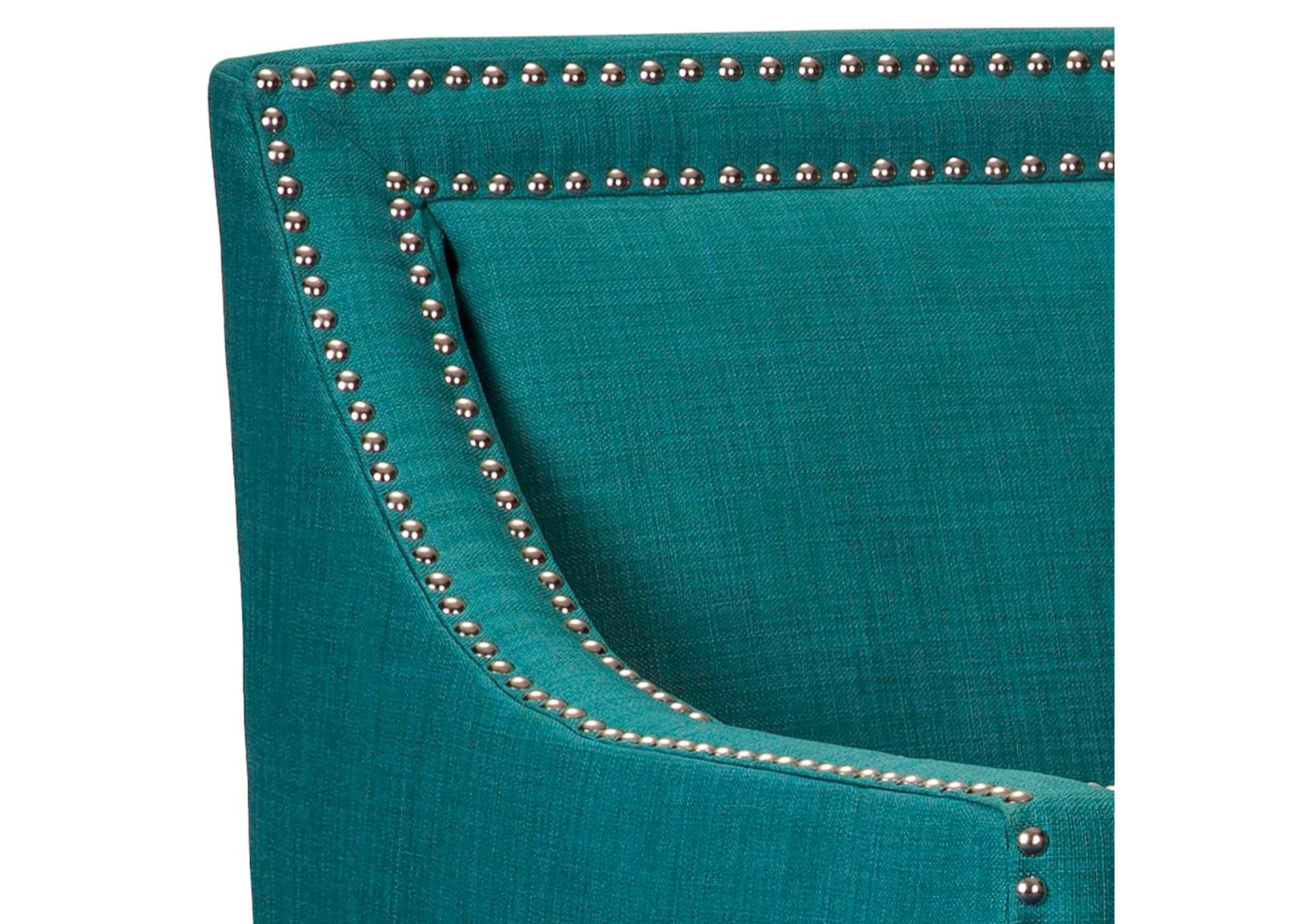 Erica 497 Chair With Chrome Nails Heirloom Aqua - Teal,Elements