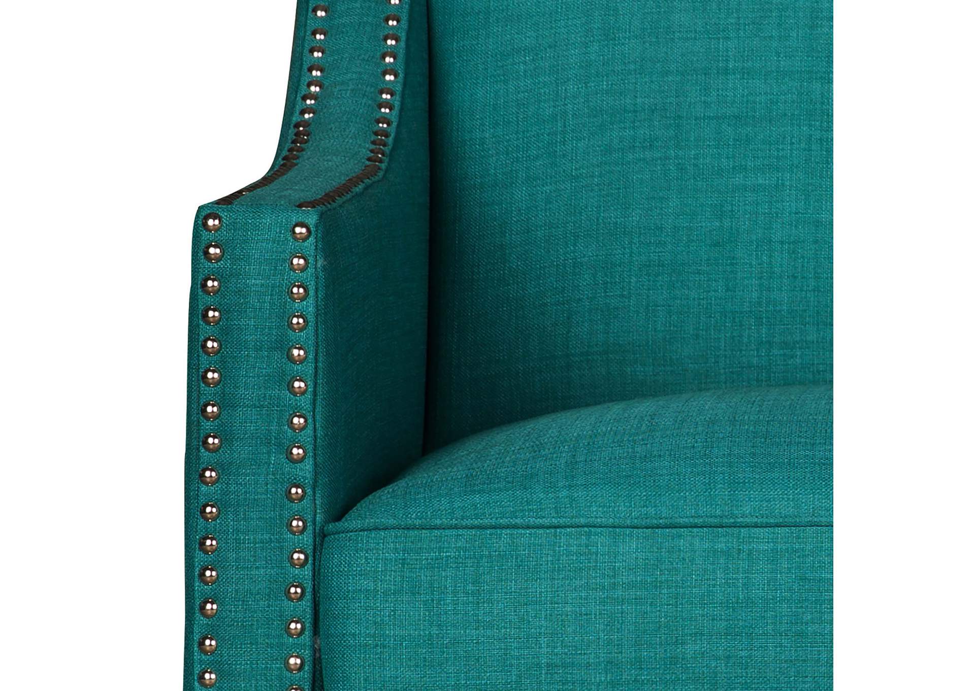 Erica 497 Chair With Chrome Nails Heirloom Aqua - Teal,Elements
