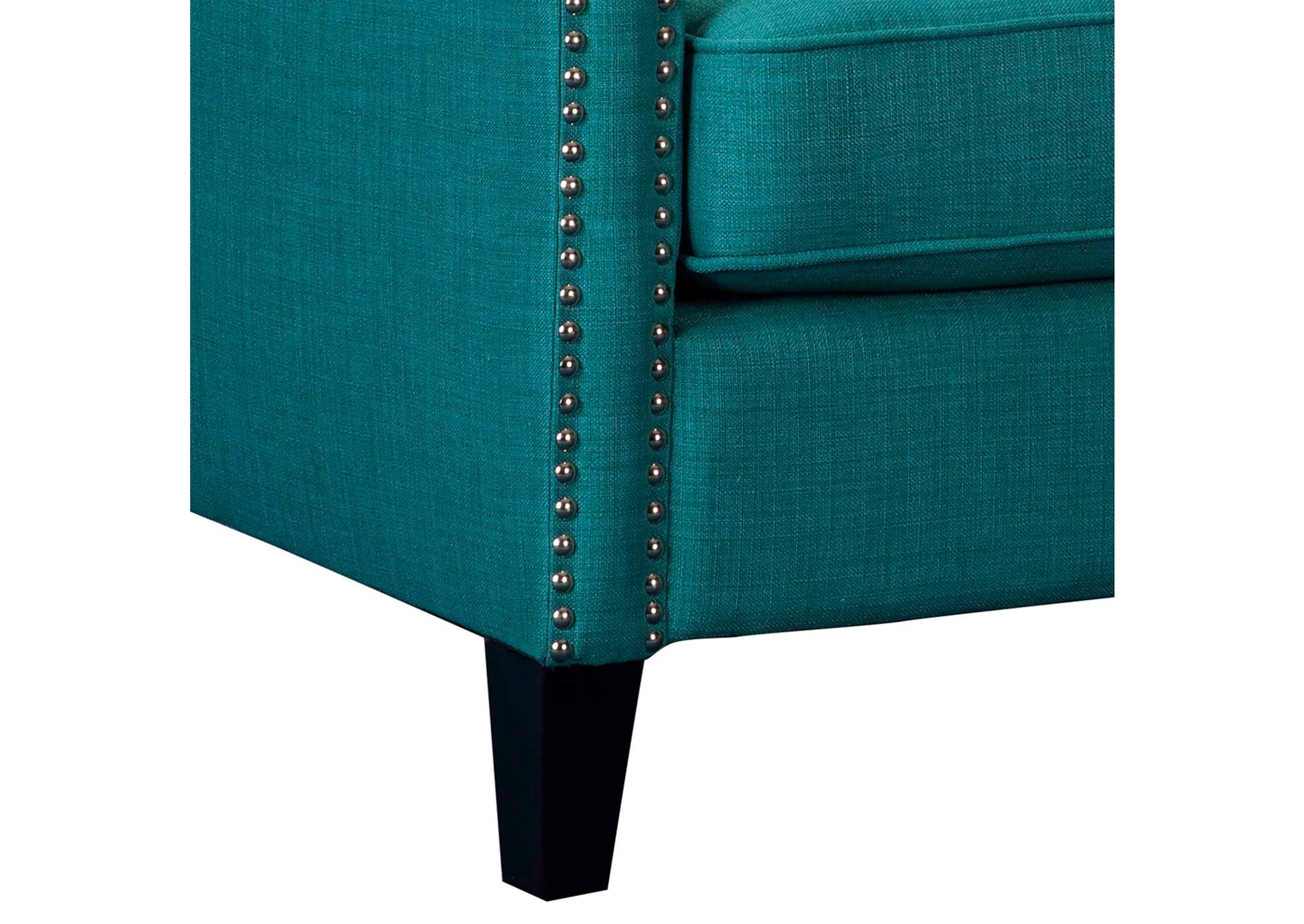 Erica 497 Chair With Chrome Nails Heirloom Aqua - Teal,Elements