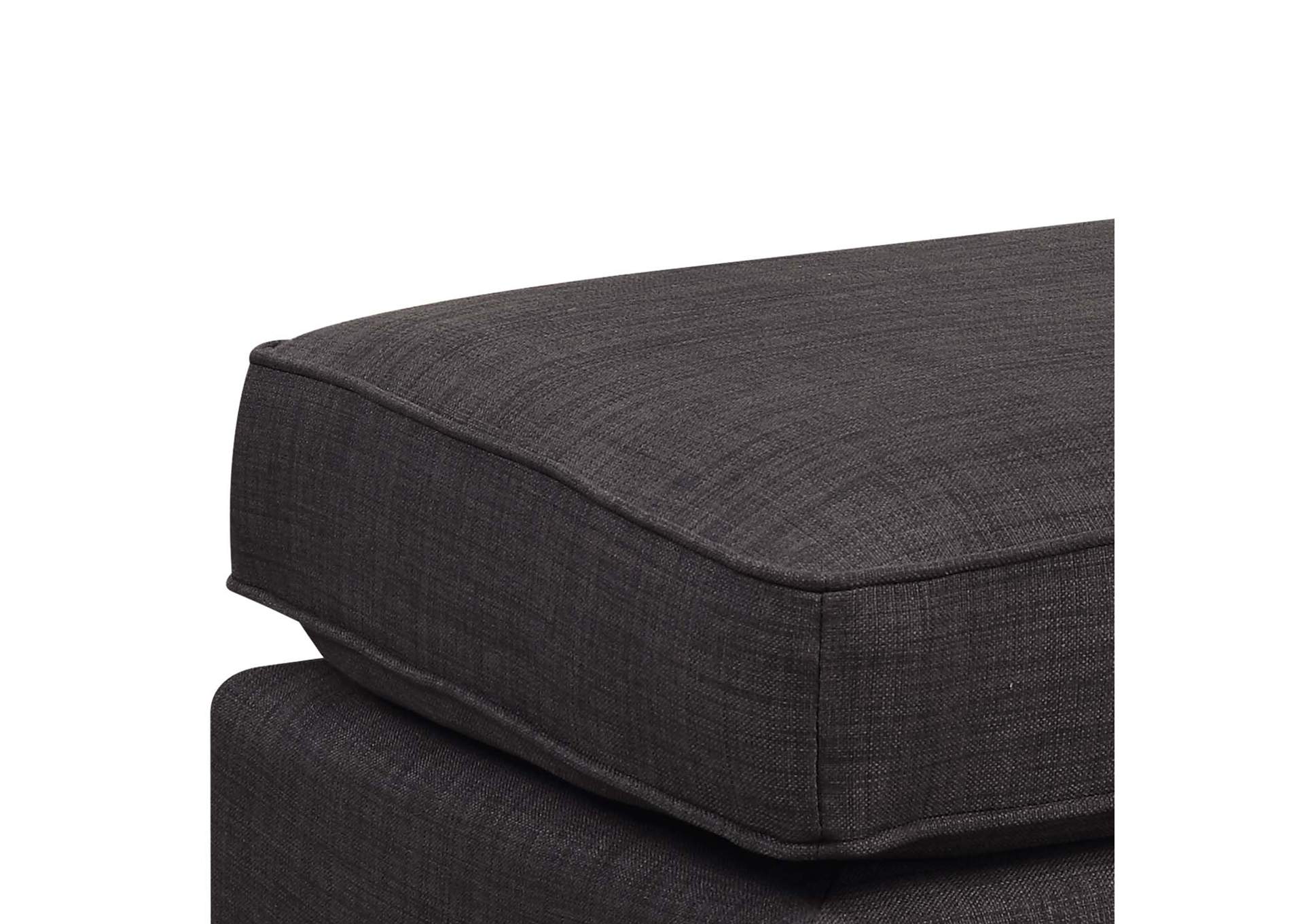Erica 497 Ottoman With Chrome Nail Heirloom Charcoal,Elements