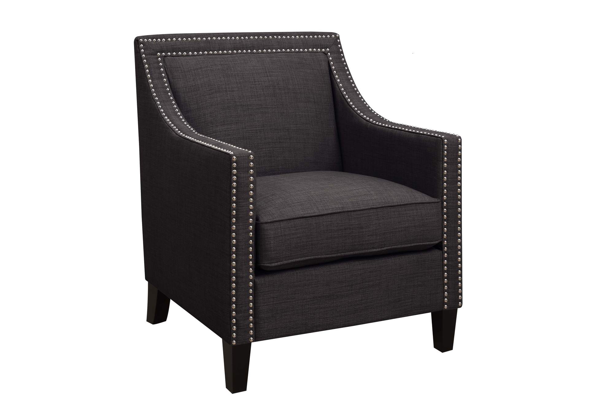 Erica 497 Chair With Chrome Nails Heirloom Charcoal,Elements