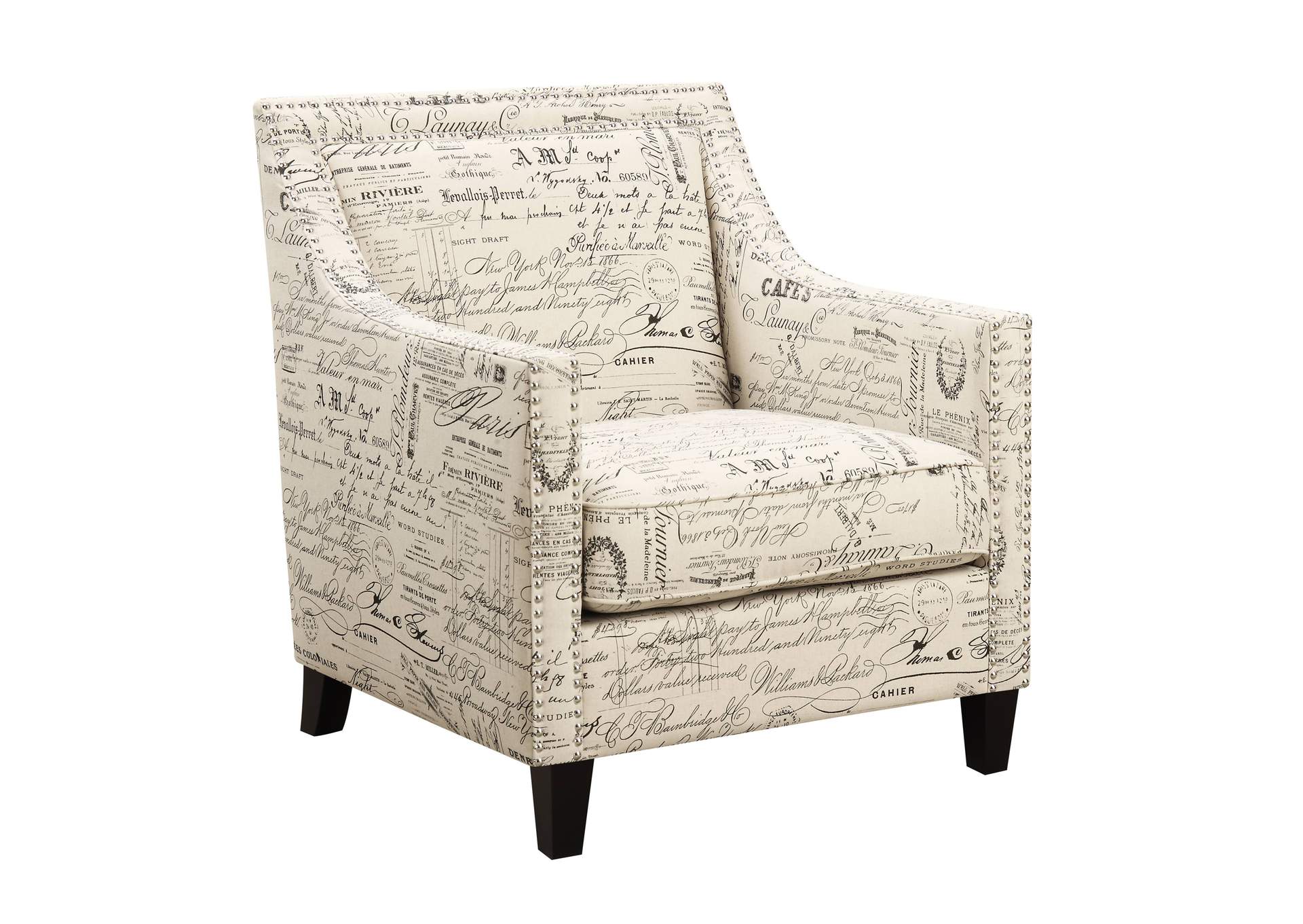Erica 497 Chair With Chrome Nails French Script,Elements