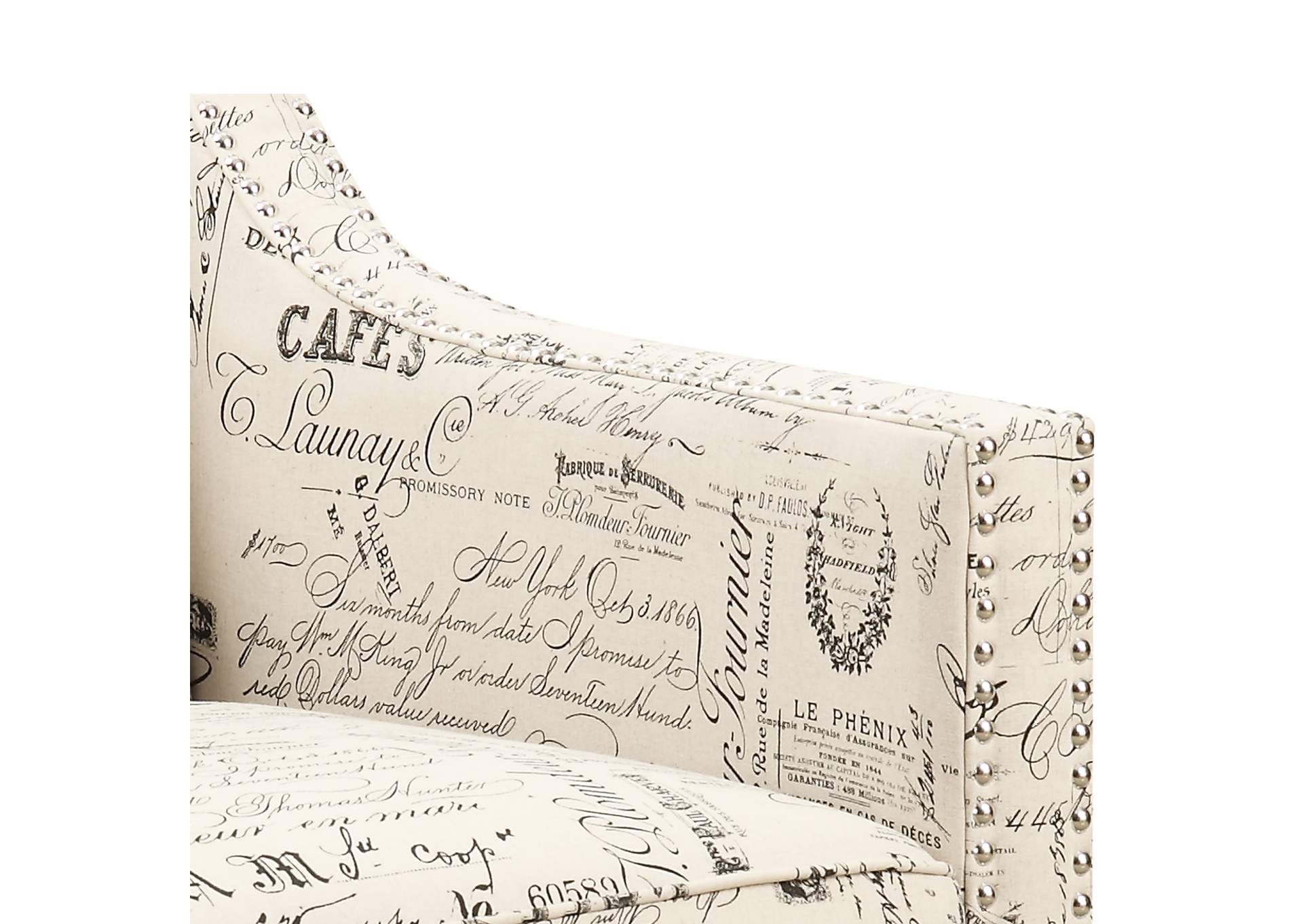 Erica 497 Chair With Chrome Nails French Script,Elements
