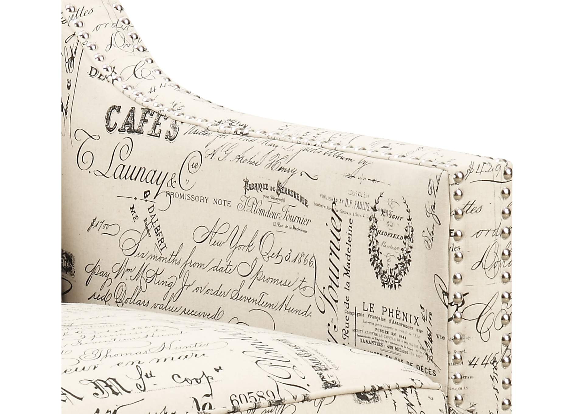 Erica 497 Chair With Chrome Nails French Script,Elements