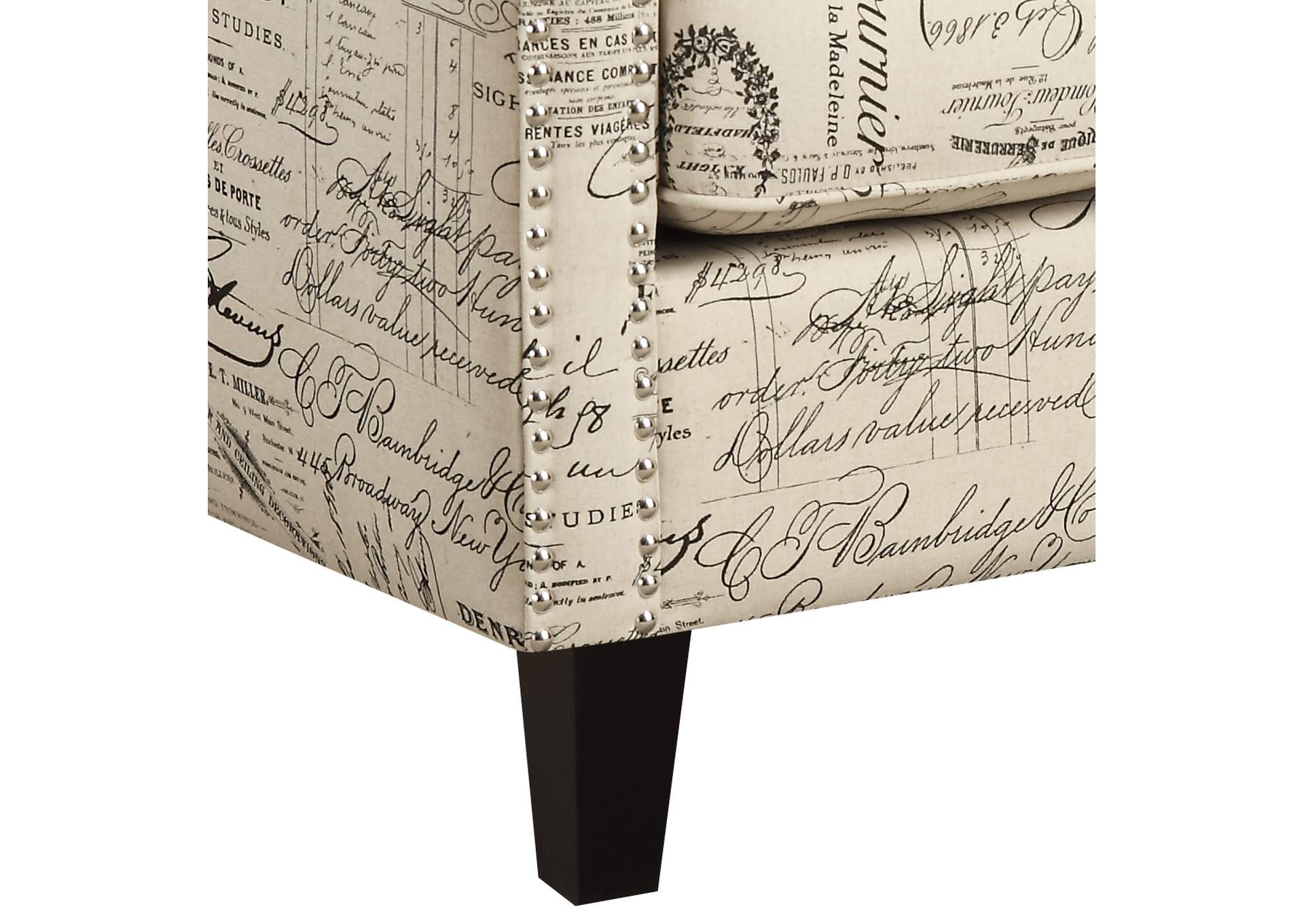 Erica 497 Chair With Chrome Nails French Script,Elements