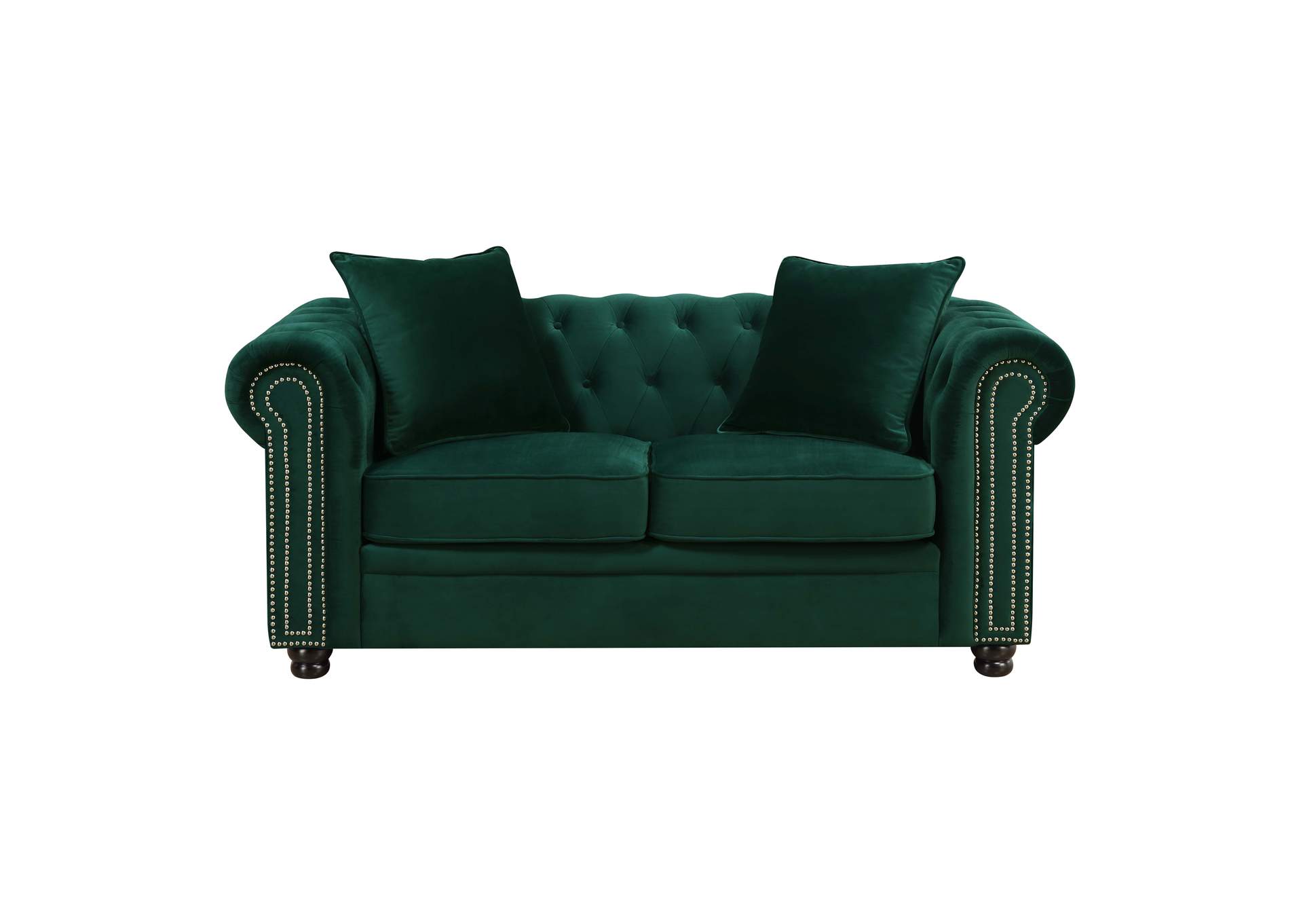 Greenwich Loveseat Broadway Emerald,Elements