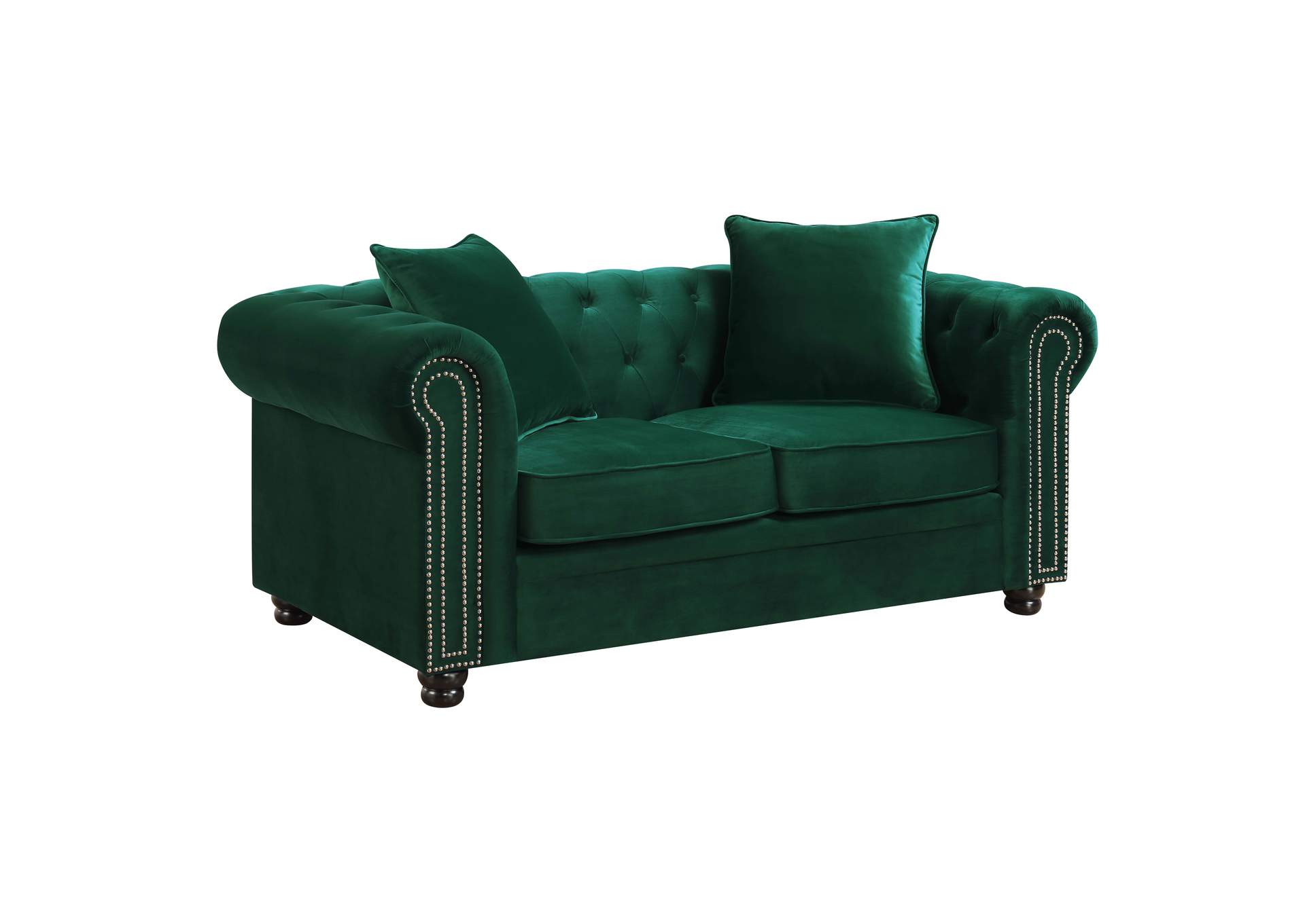 Greenwich Loveseat Broadway Emerald,Elements