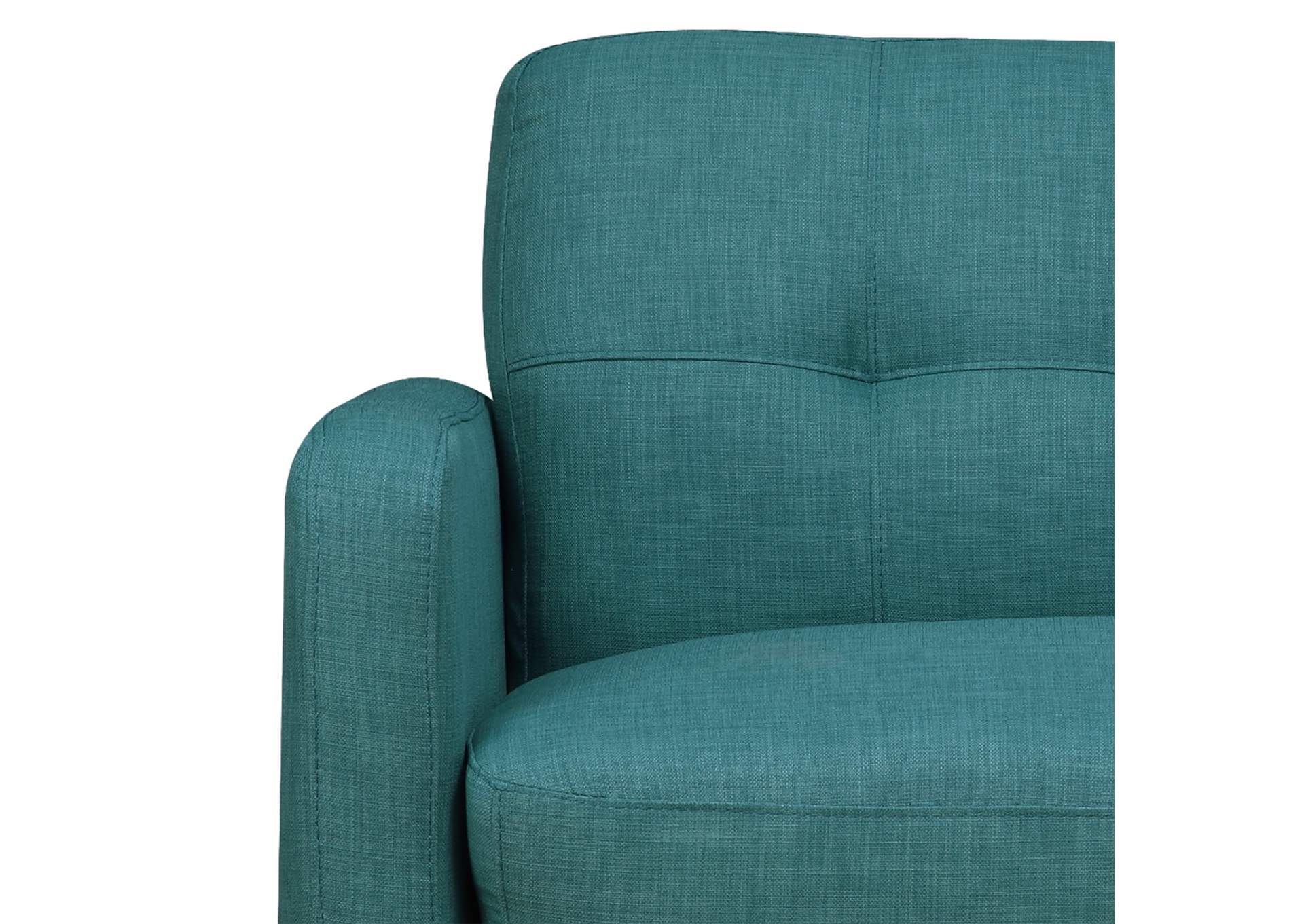 Hadley 4480 Love Seat Heirloom Teal With No Pillow,Elements