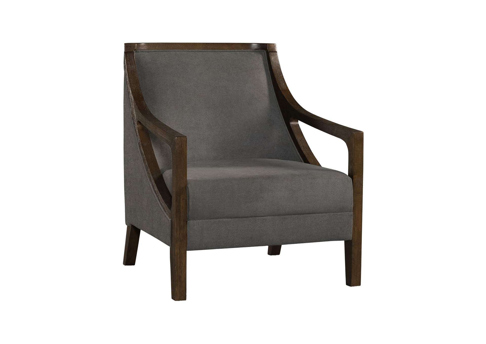 Hopkins Chair With Brown Arm Columbia Charcoal,Elements