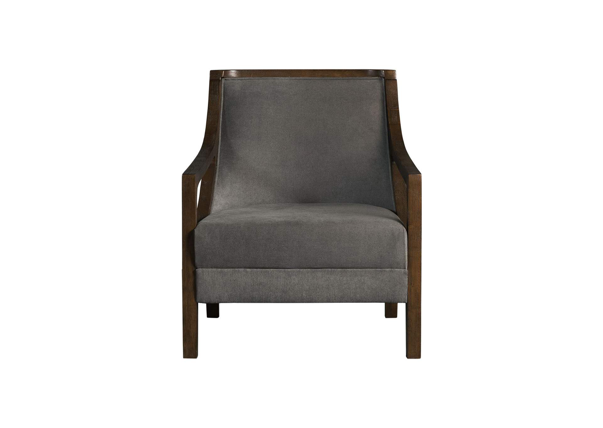 Hopkins Chair With Brown Arm Columbia Charcoal,Elements