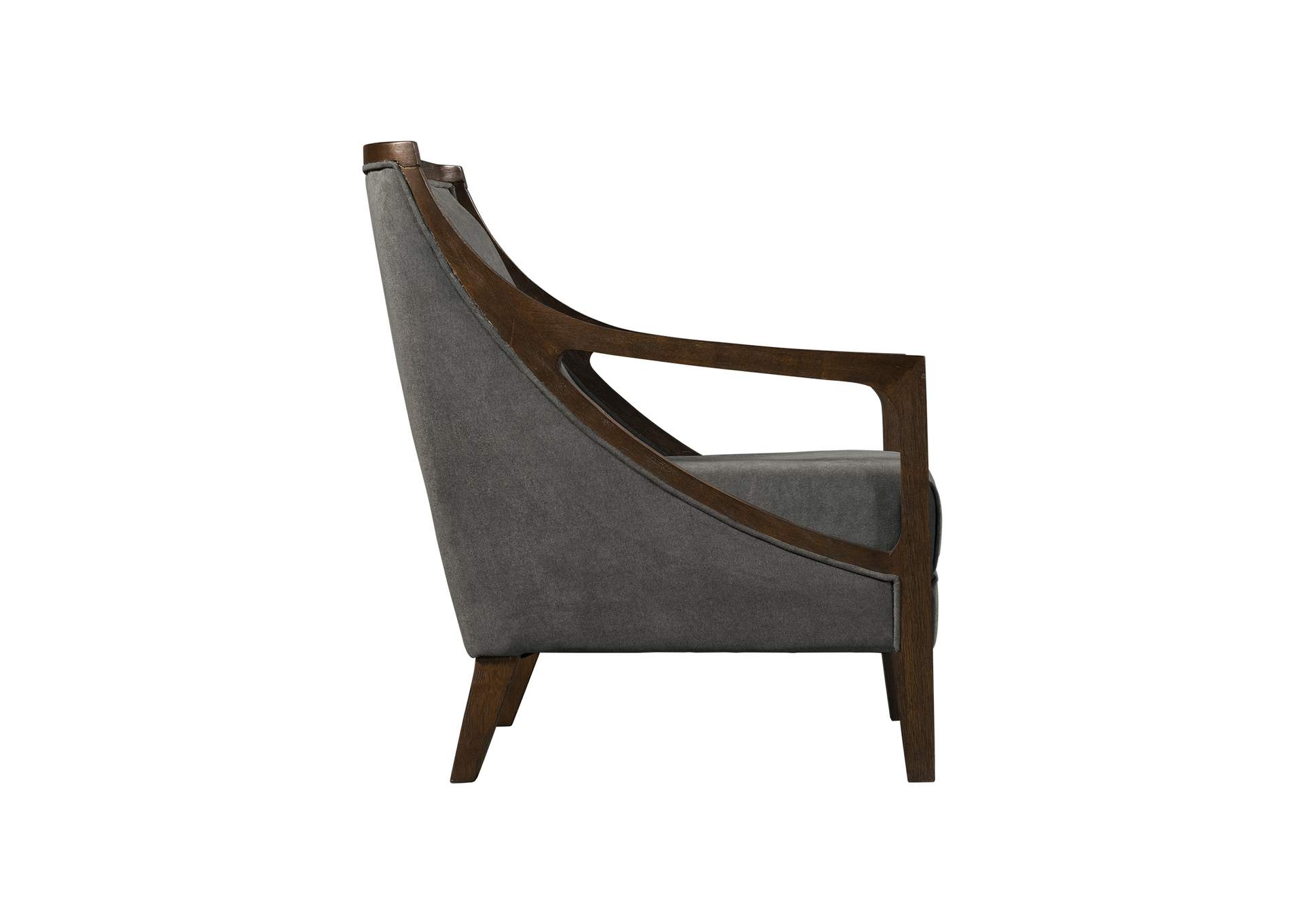 Hopkins Chair With Brown Arm Columbia Charcoal,Elements