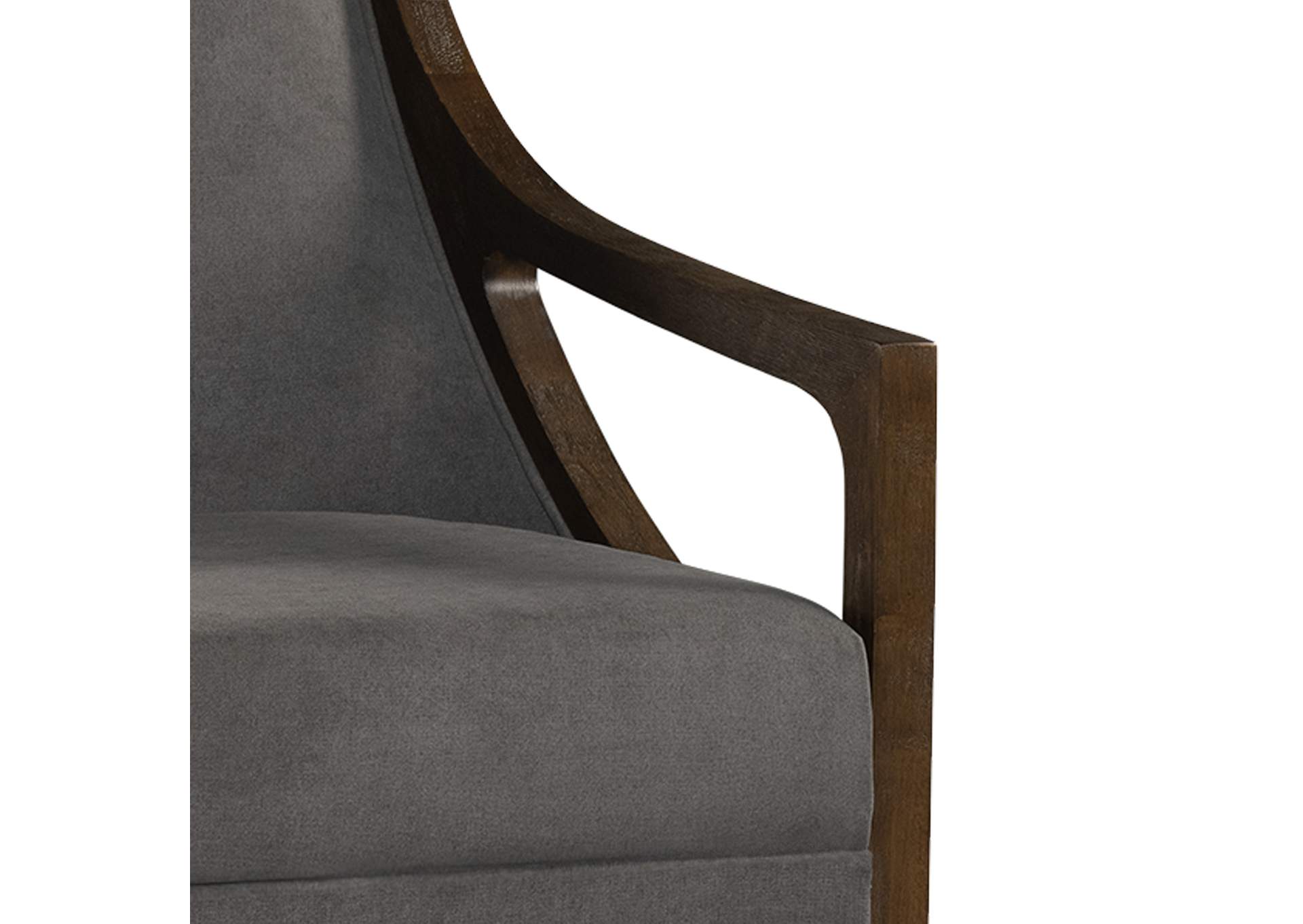 Hopkins Chair With Brown Arm Columbia Charcoal,Elements