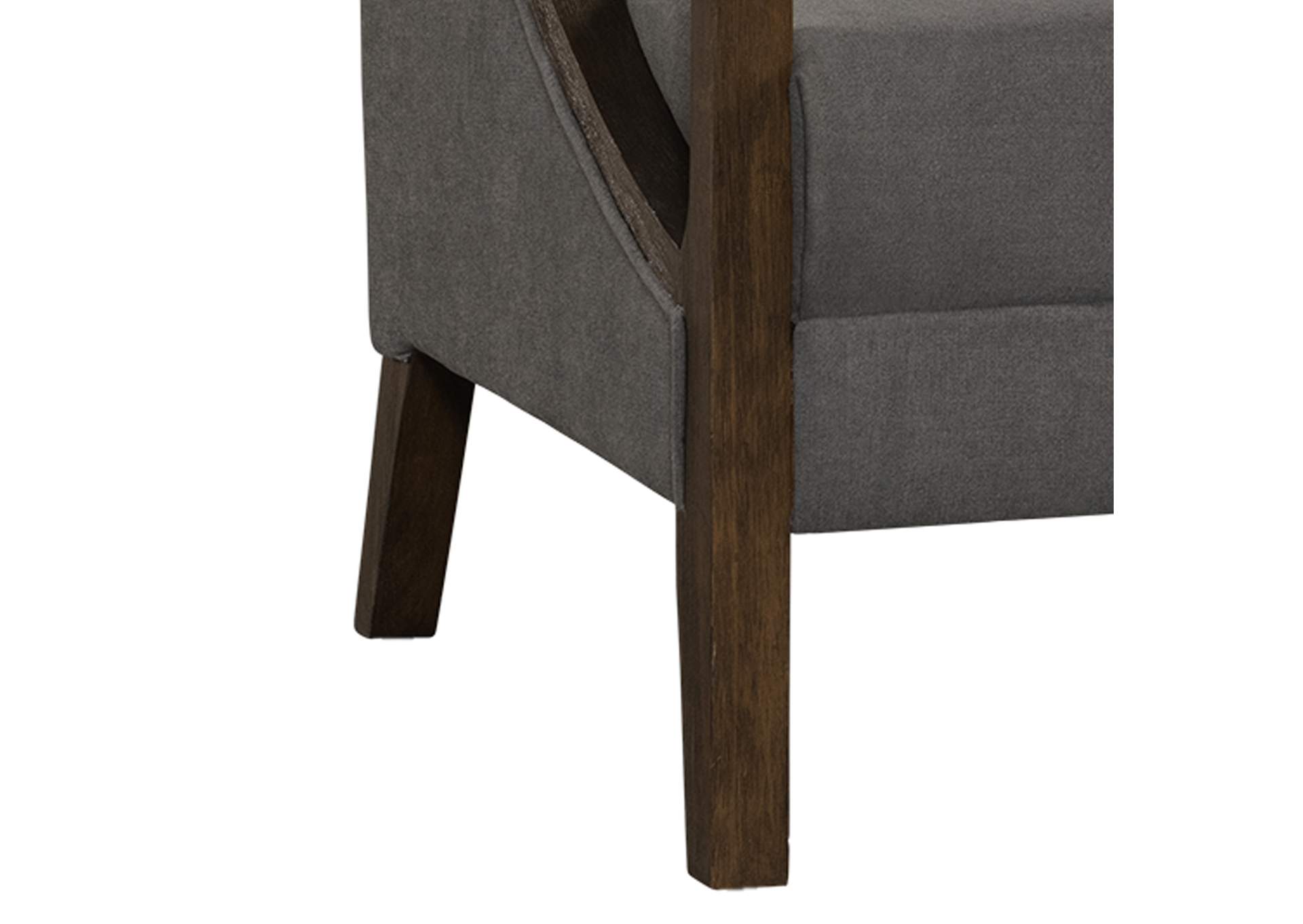 Hopkins Chair With Brown Arm Columbia Charcoal,Elements