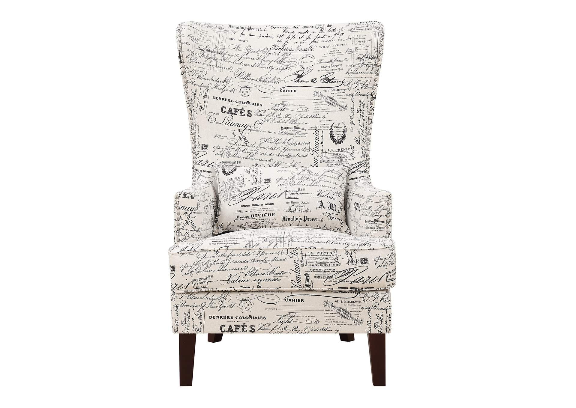 Kori 724 Chair With Chrome Nails L0118 - 1 Script Pattern,Elements