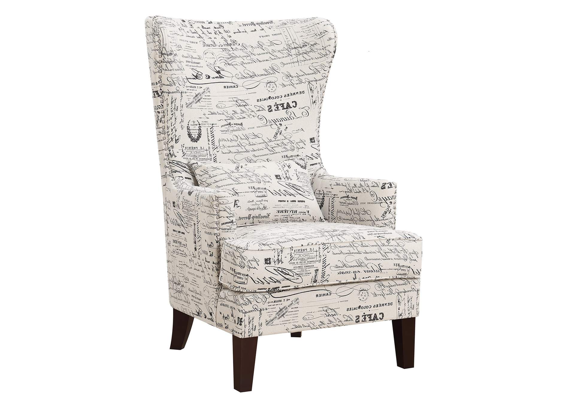 Kori 724 Chair With Chrome Nails L0118 - 1 Script Pattern,Elements