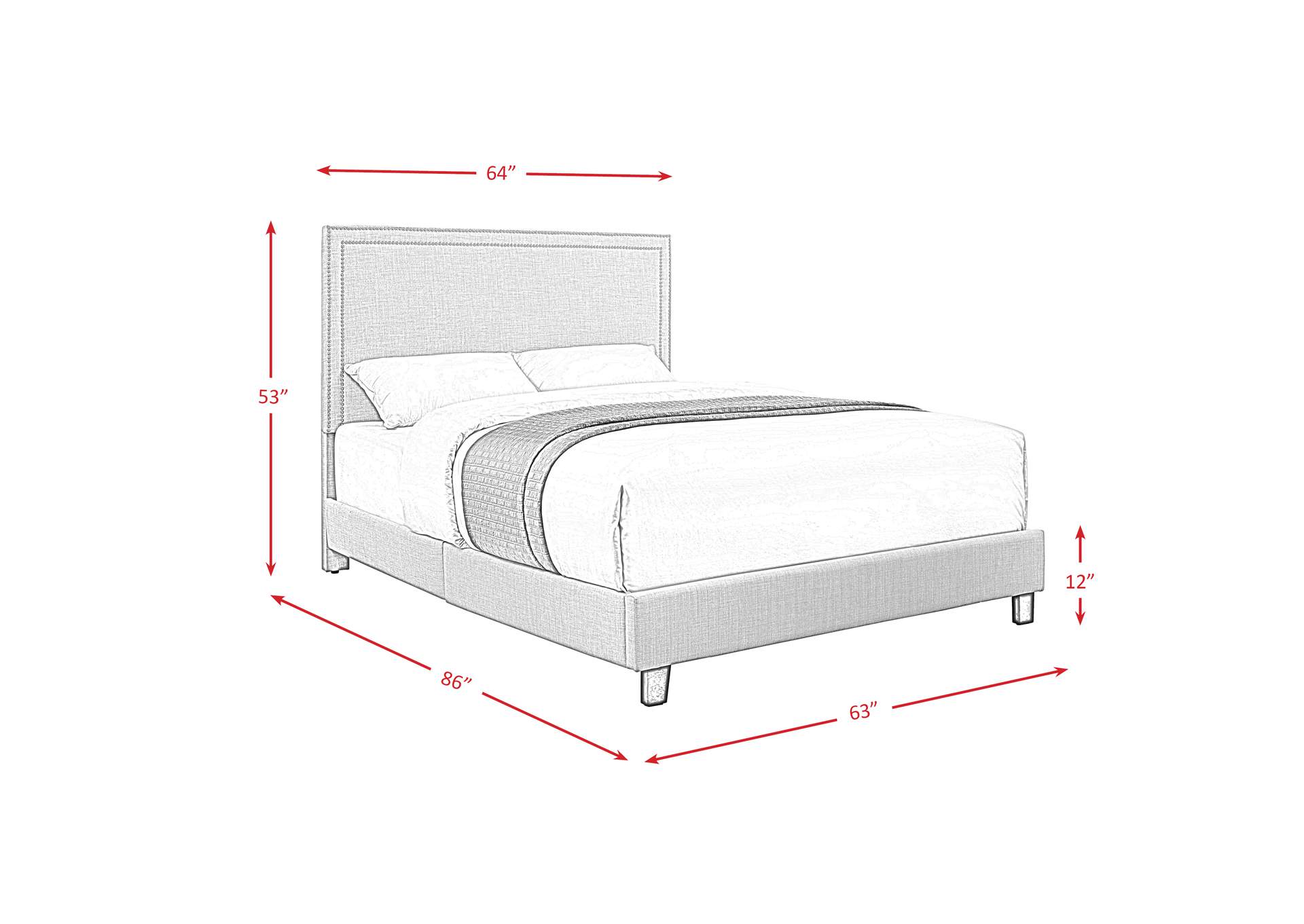 Erica Queen Bed Heirloom Grey,Elements