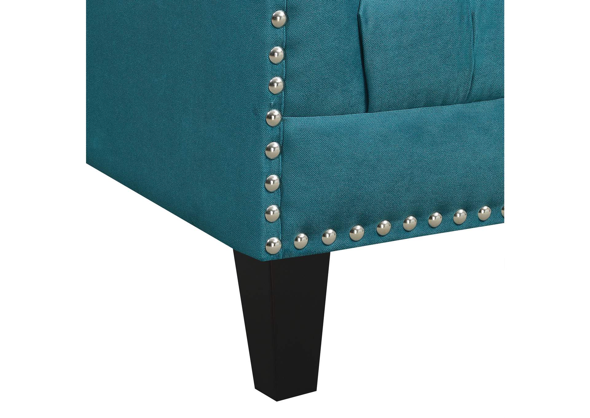 Norway Accent Chair Ottoman Teal,Elements