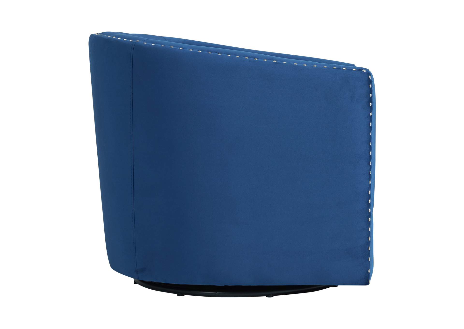Stanton Swivel Chair In Mercer Navy With Nails,Elements