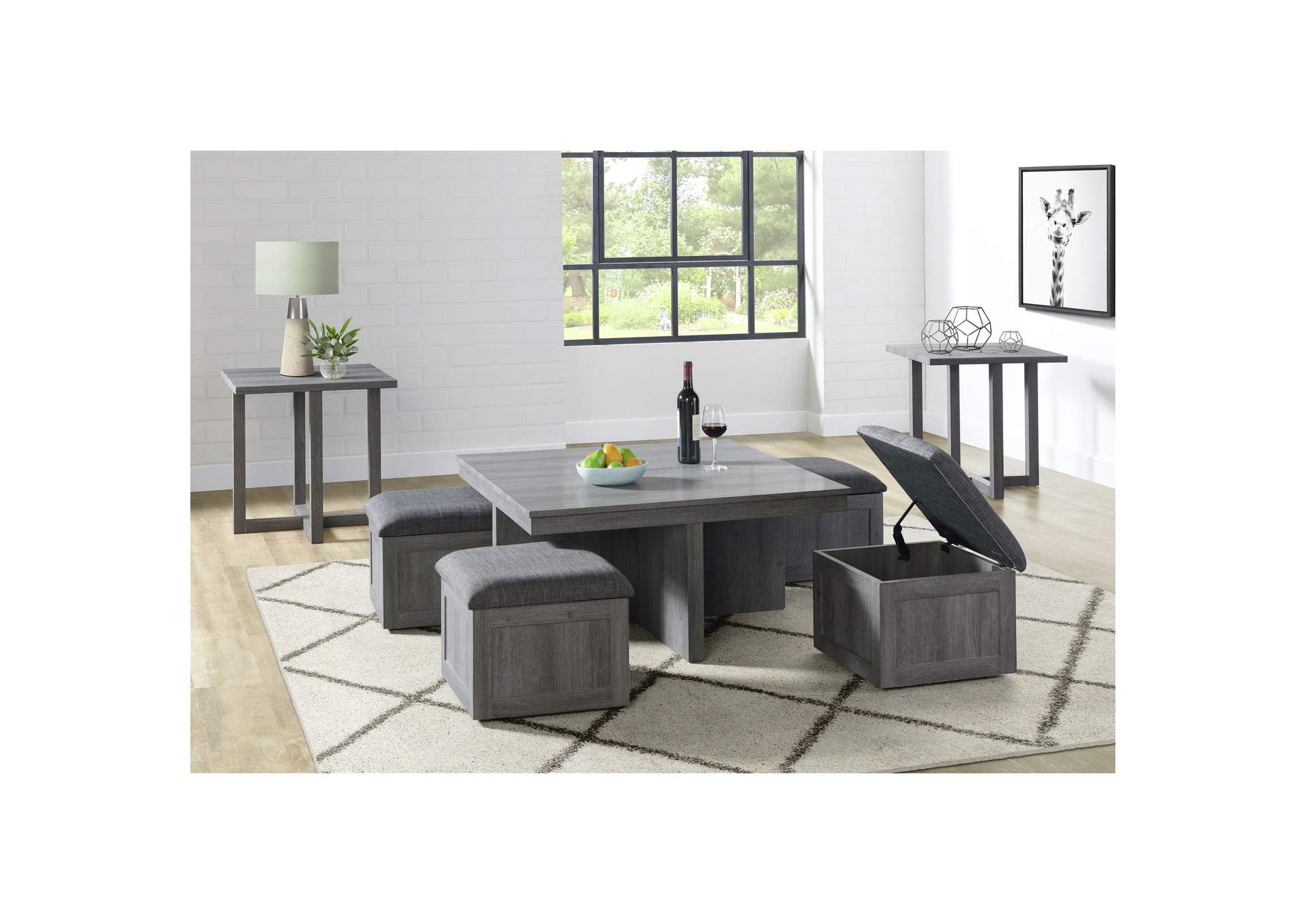 Uster End Table Grey,Elements