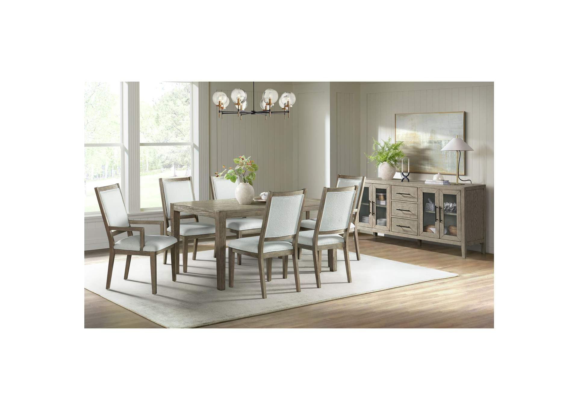 Versailles Contemporary Square Back Dining Chair With Boucle White In Grey 2 Per Carton,Elements