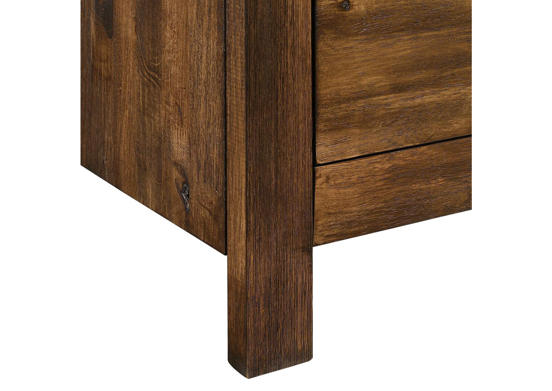 Warner Full 3 Piece Platform Storage Bedroom Set In Chestnut,Elements