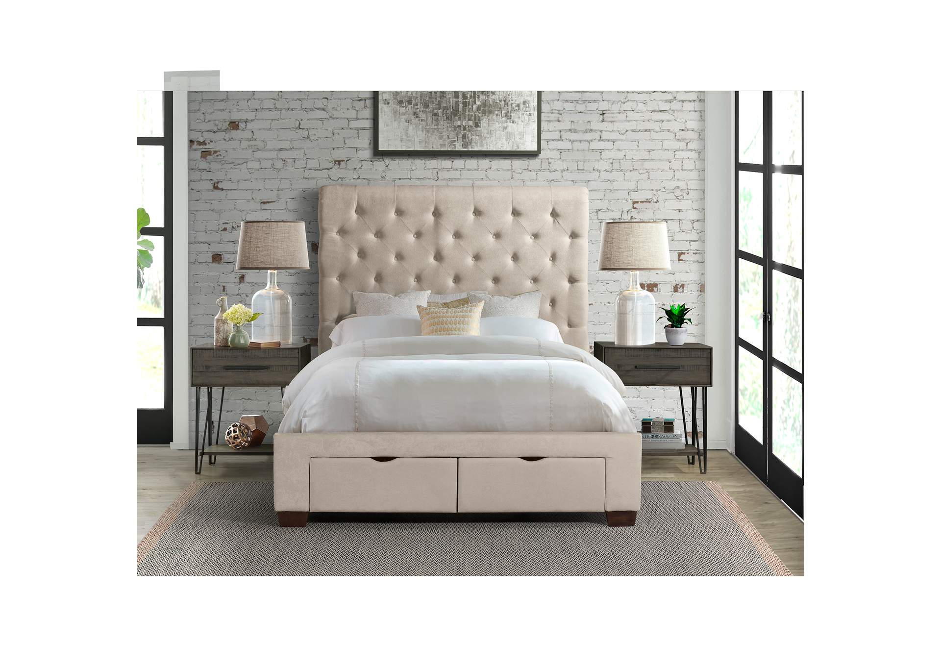 Waldorf Queen Storage Bed Boulder Sand,Elements