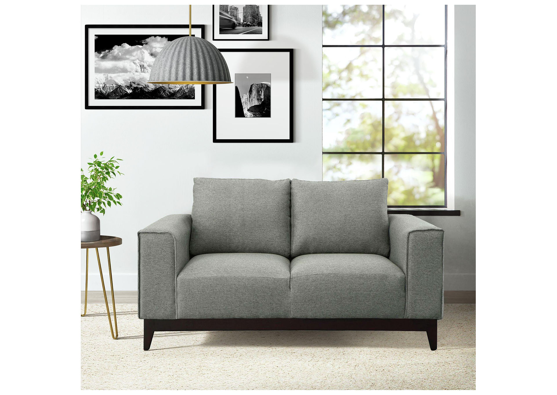 Westwood Loveseat In Charcoal Grey,Elements