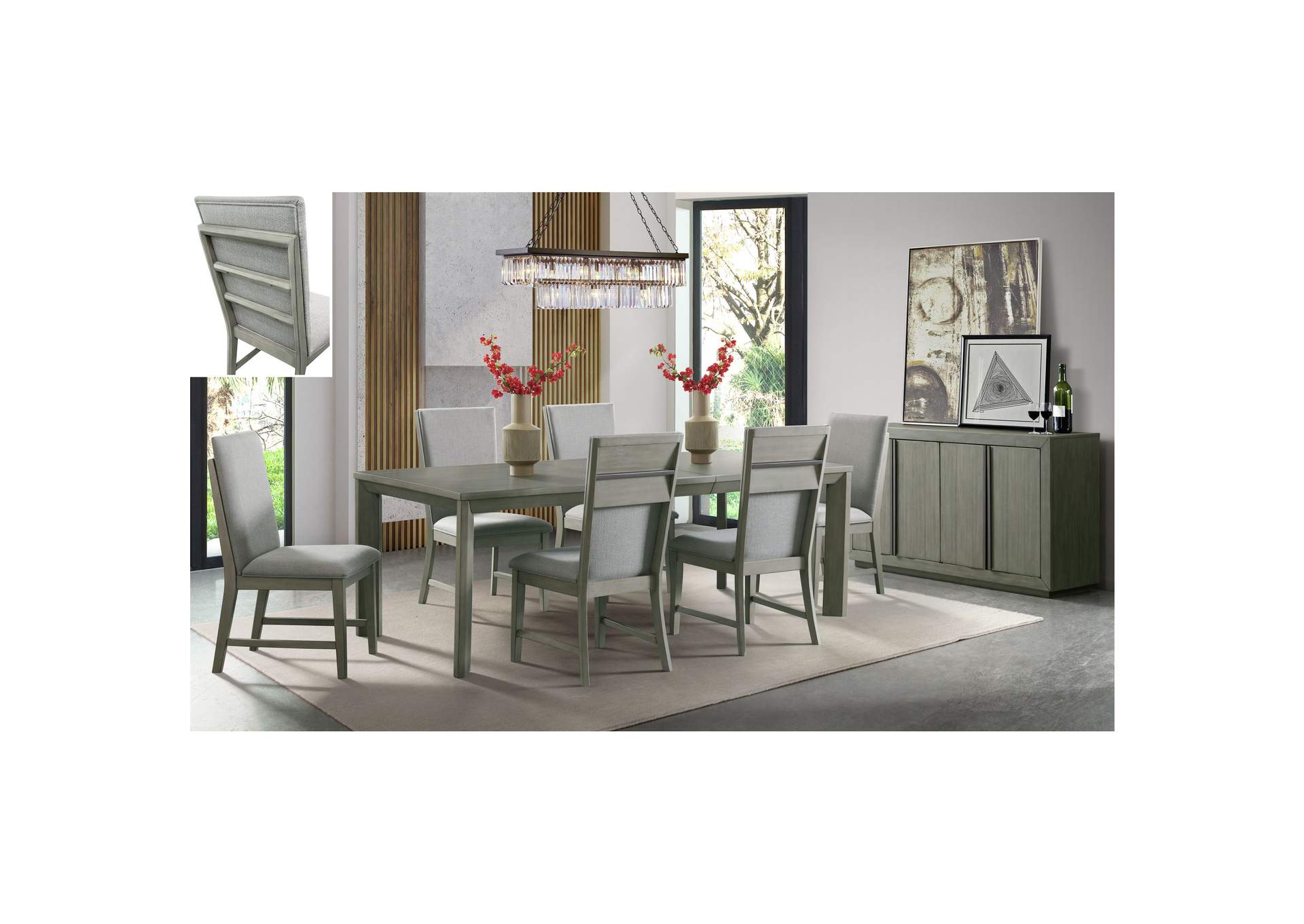 Zig Dining Table Grey,Elements