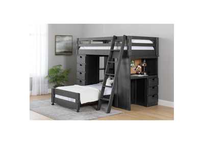 Image for Vista Grey Twin Over Twin Super Loft Desk And Storage