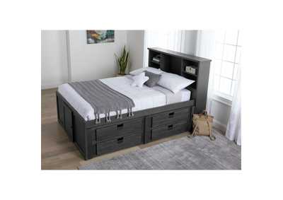 Image for Vista Grey Full Captains Bed With Four Drawer Storage Pedestal