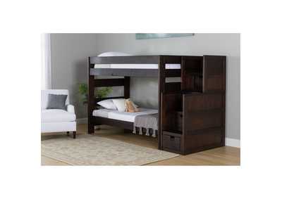 Image for Vista Brown Twin Over Twin Bunk With Staircase
