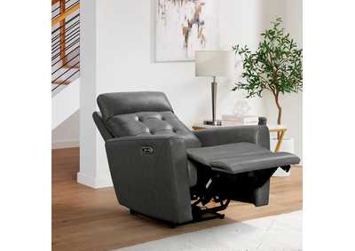 Image for All Star Power Recliner With Power Headrest USB In Rumble Grey